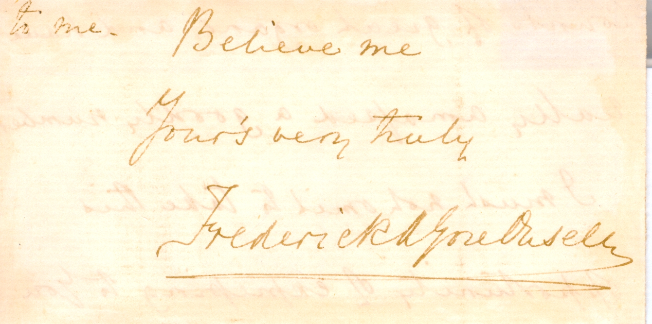 OUSELEY — Signature from the end of an Autograph Letter Signed | Sophie Dupré Autographs