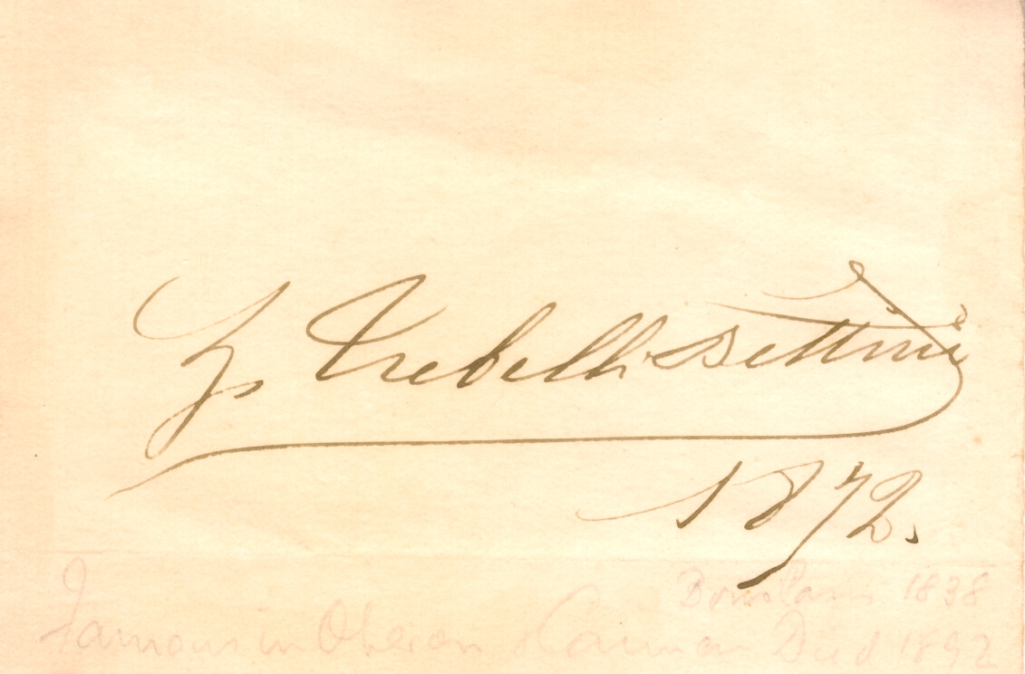 TREBELLI — Signature with her married name Z Trebelli-Bettini with the date | Sophie Dupré Autographs