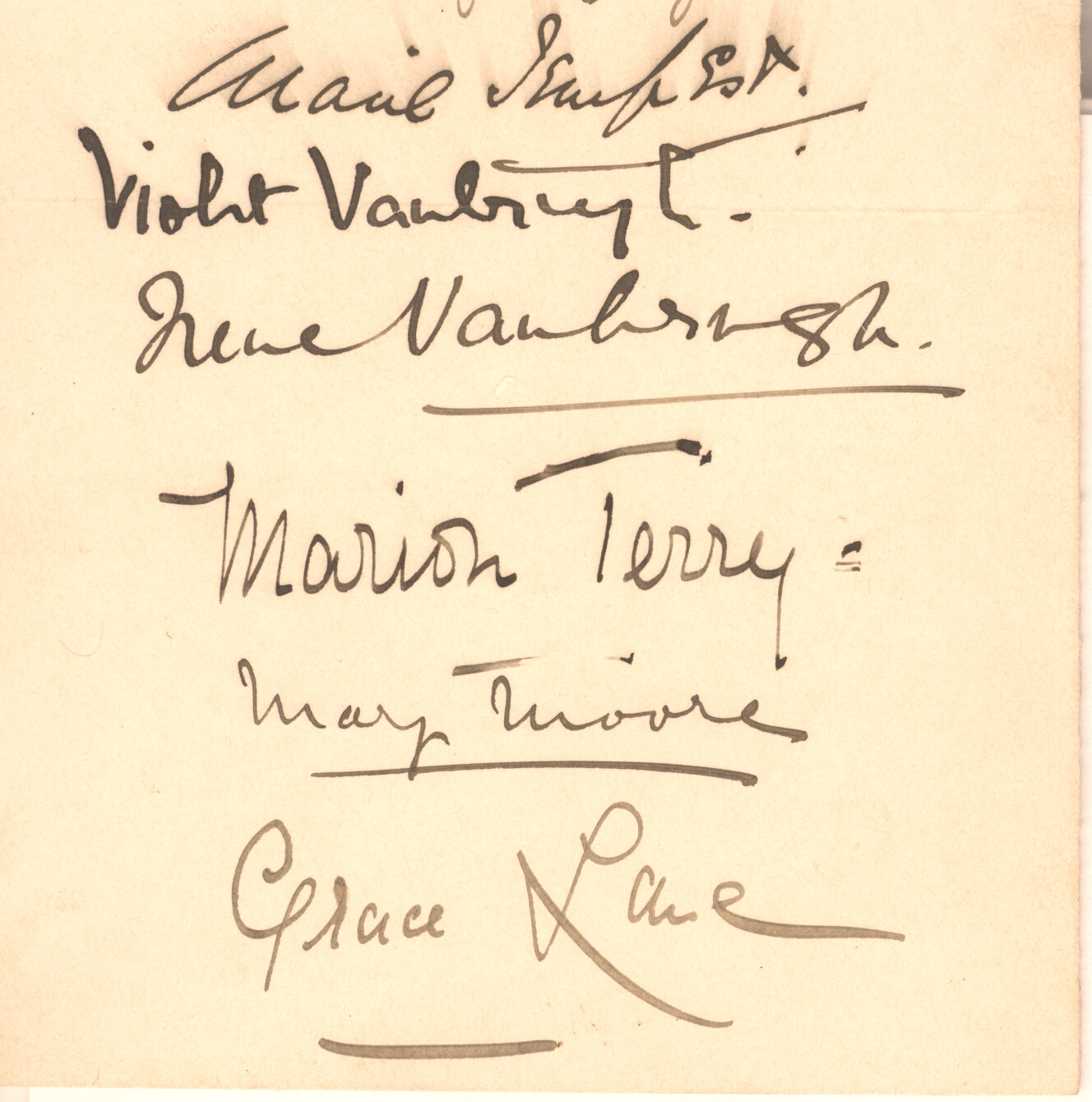 TEMPEST — Collection of their Signatures | Sophie Dupré Autographs