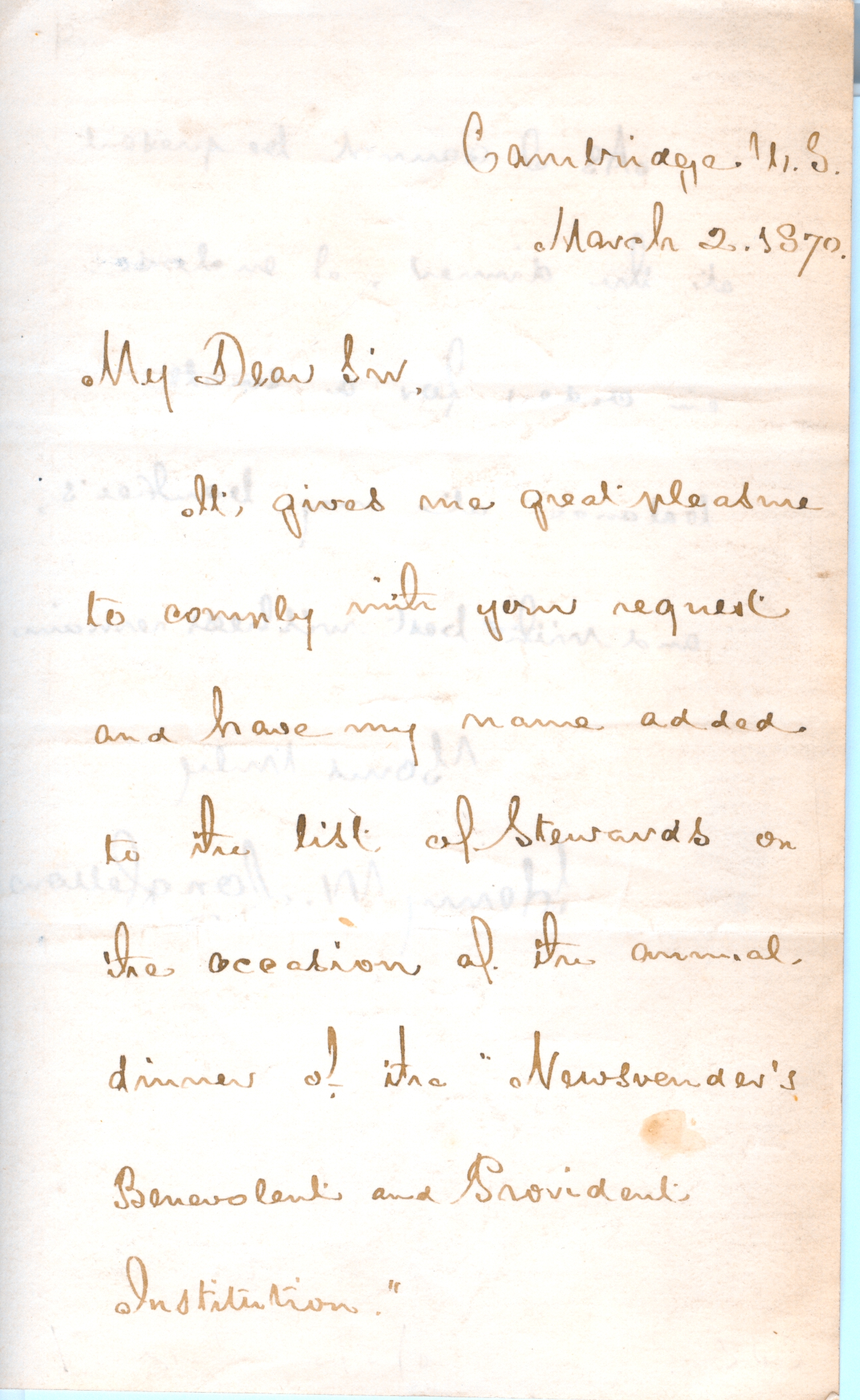 LONGFELLOW — Fine Autograph Letter Signed to an unnamed correspondent | Sophie Dupré Autographs