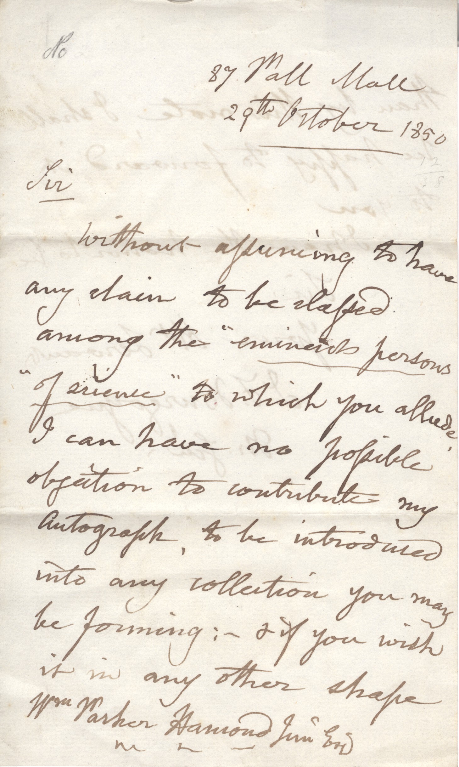 BURGOYNE — Autograph Letter Signed to Wm Parker Hammond Junr Esq | Sophie Dupré Autographs