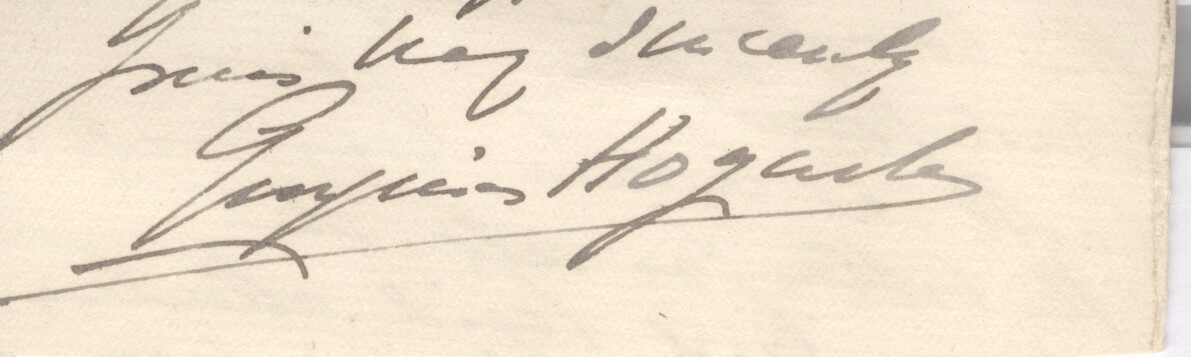 HOGARTH — Fine signature and subscription yours very sincerely from an autograph letter | Sophie Dupré Autographs