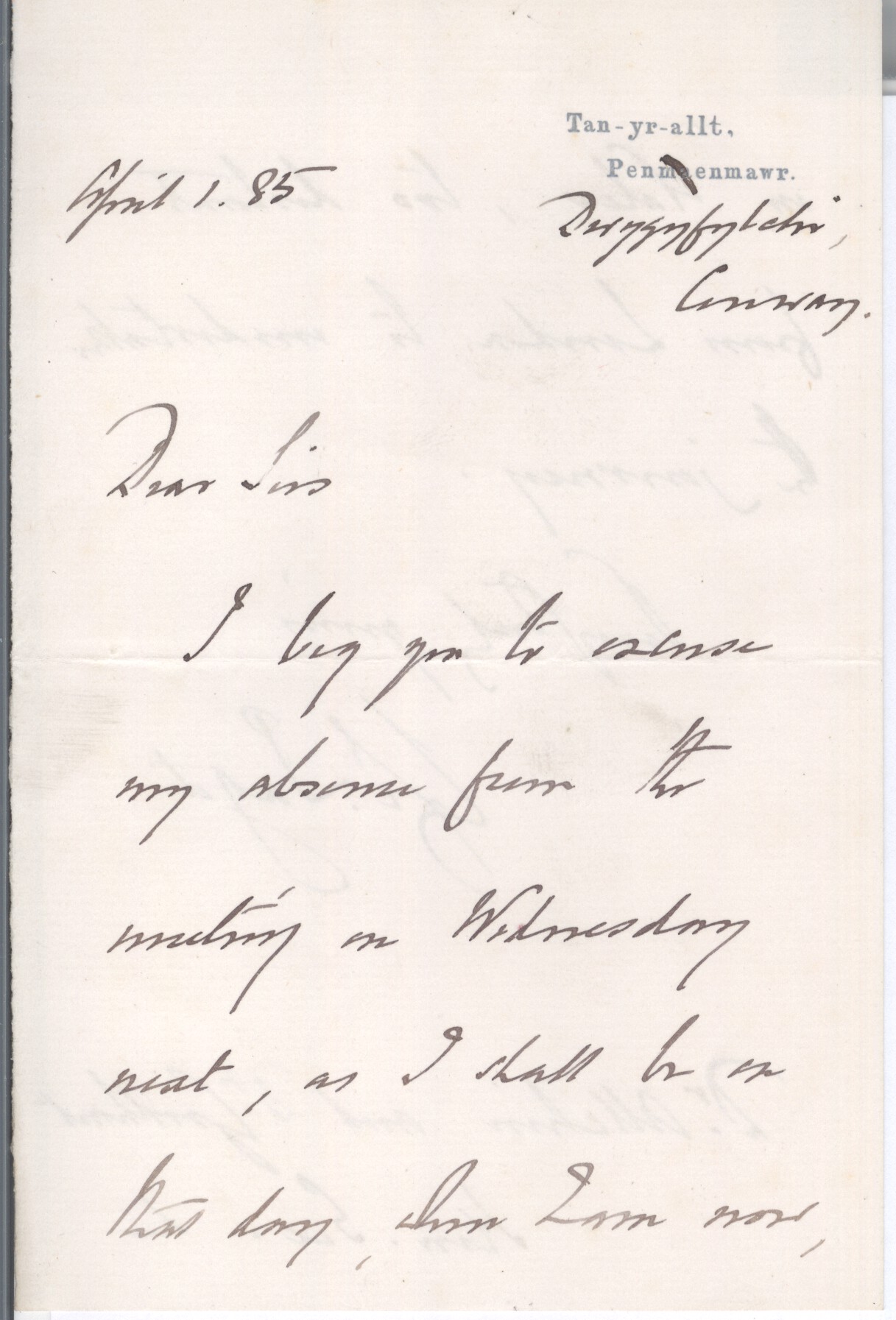 PAGET — Autograph Letter Signed to 'Dear Sirs', Dr. ALLCHIN | Sophie Dupré Autographs