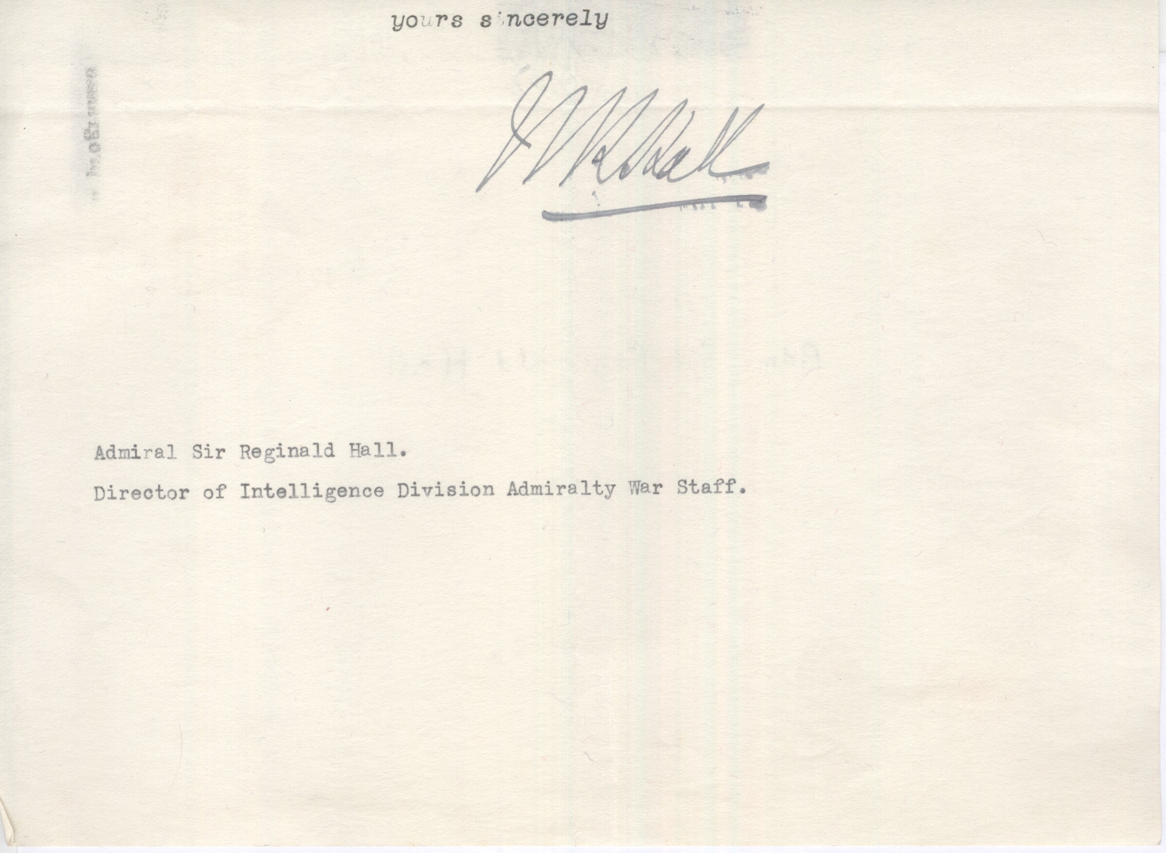HALL — Fine signature from the end of a Typed Letter Signed | Sophie Dupré Autographs