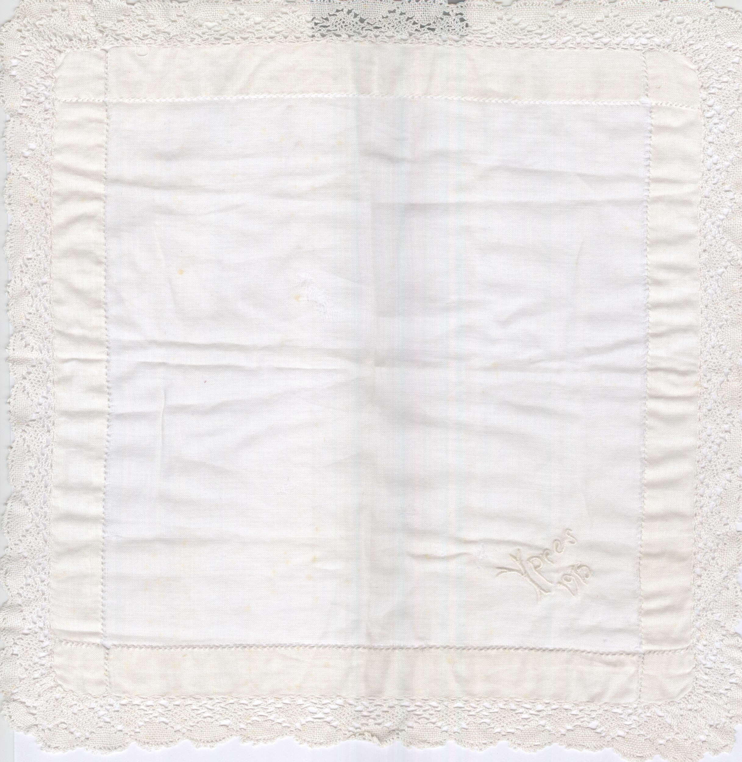 YPRES — Commemorative linen lawn handkerchief | Sophie Dupré Autographs