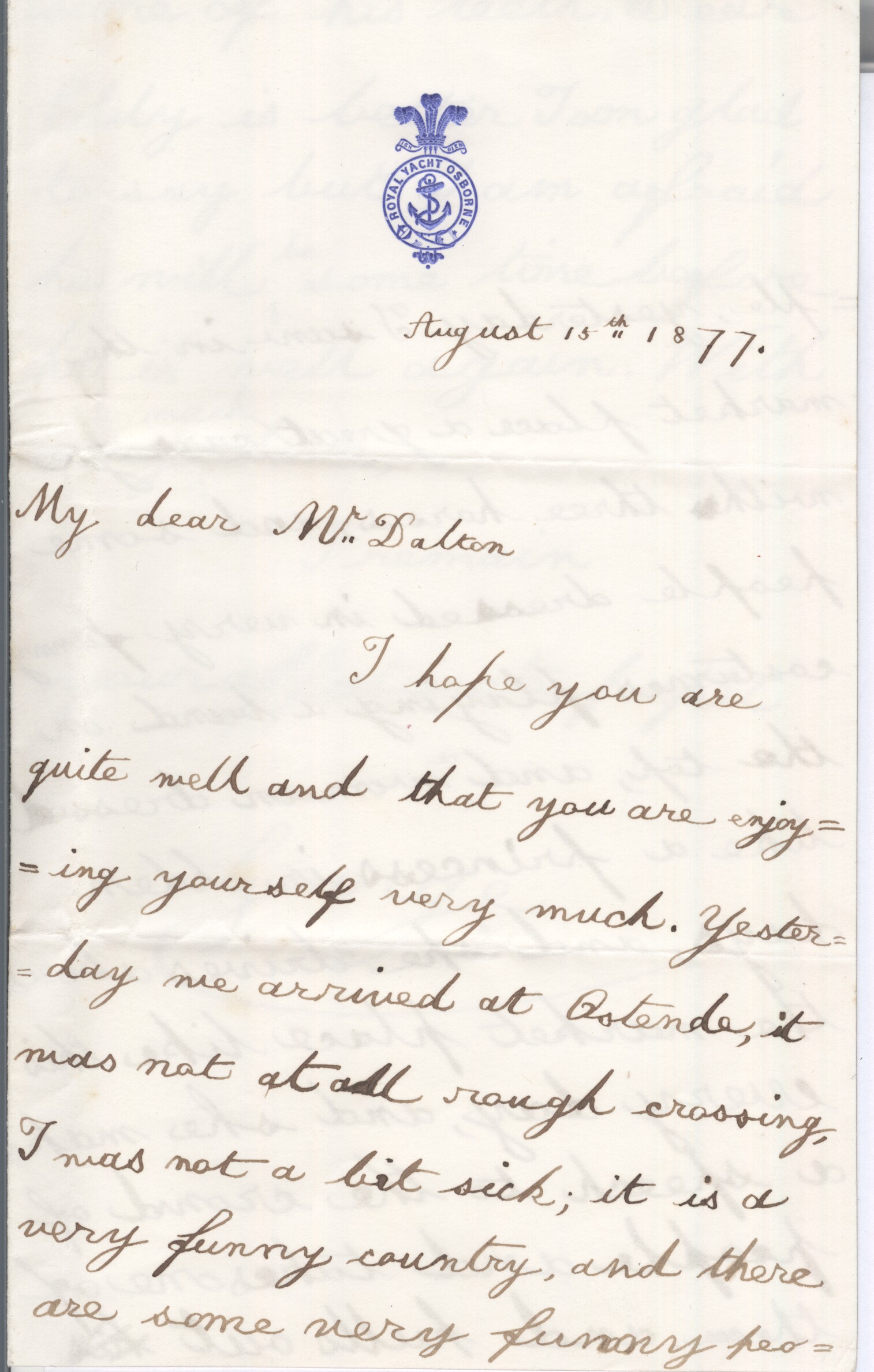 GEORGE V — Exceptional Autograph Letter Signed your affectionate pupil, George to his tutor the Rev. J. N. DALTON | Sophie Dupré Autographs