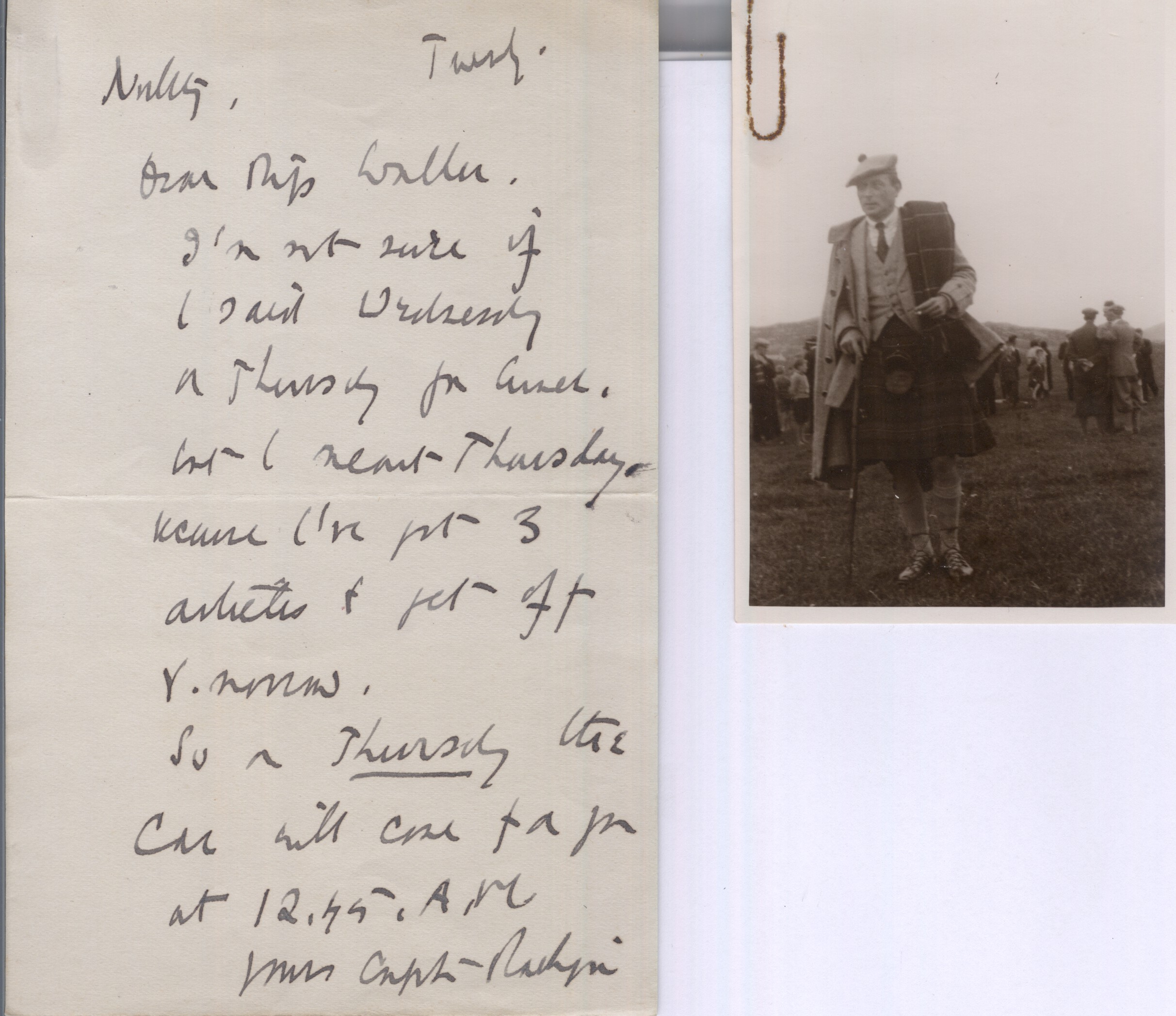 MACKENZIE — Autograph  Letter Signed to Miss Walker | Sophie Dupré Autographs