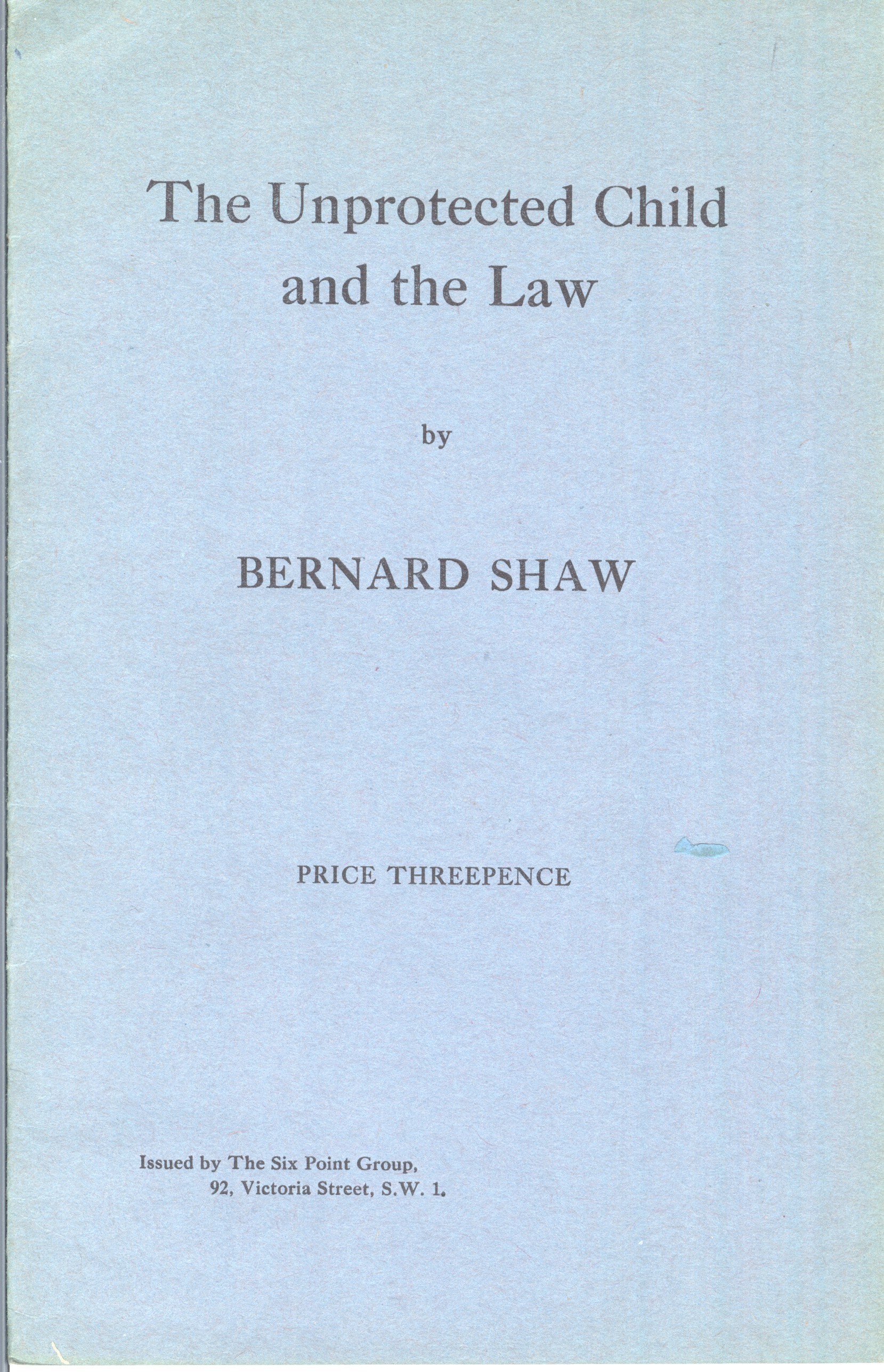 SHAW — THe Unprotected Child and the Law | Sophie Dupré Autographs