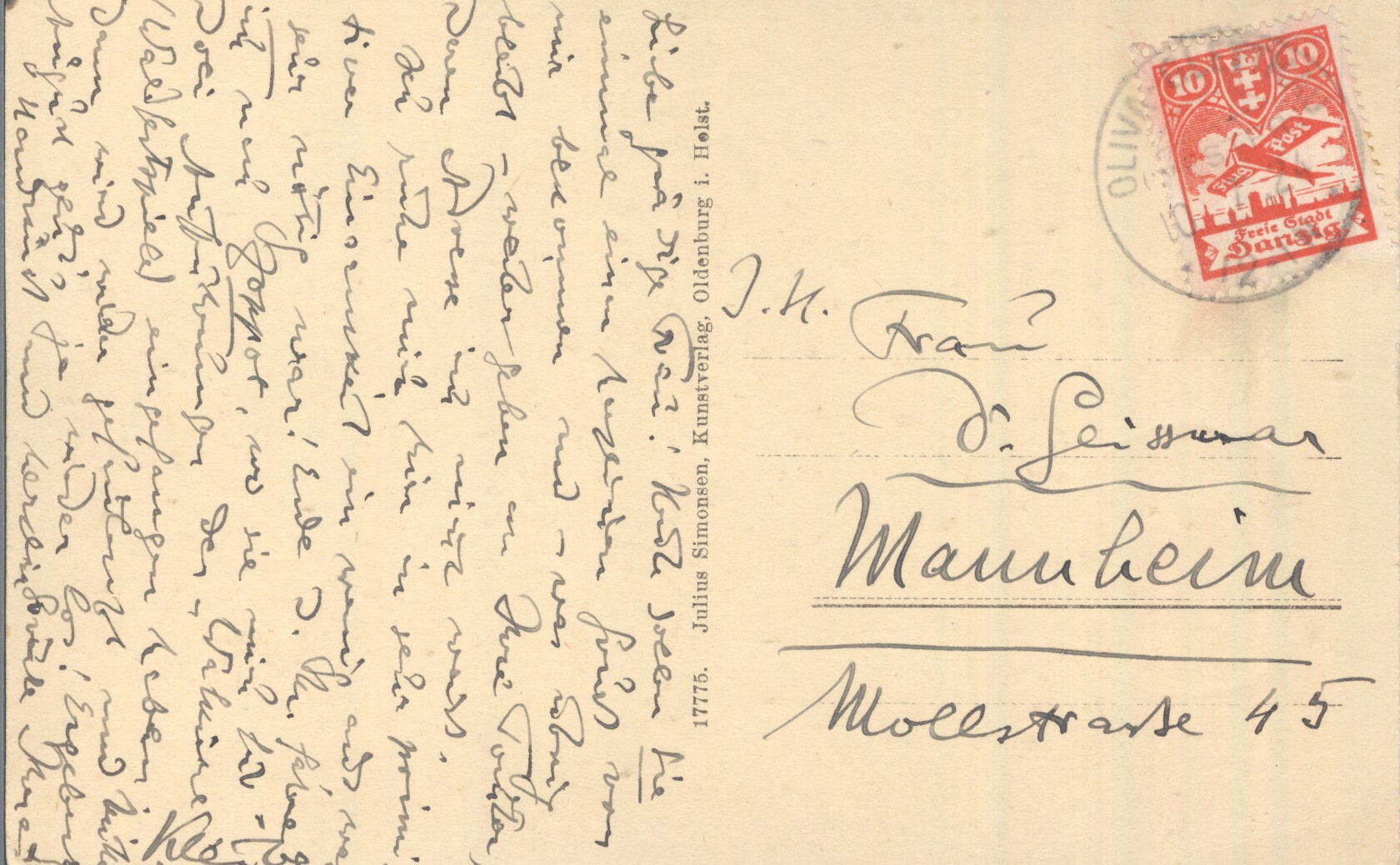 KLEIBER — Autograph postcard signed,in German with translation, to Frau Dr A. Geissmar | Sophie Dupré Autographs