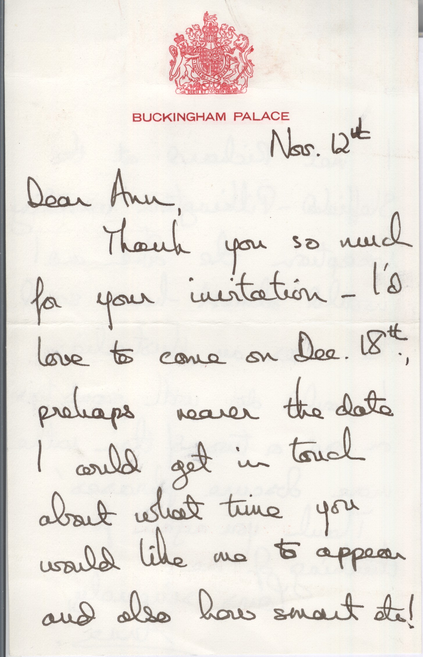 ANNE — Autograph Letter signed to Anne | Sophie Dupré Autographs