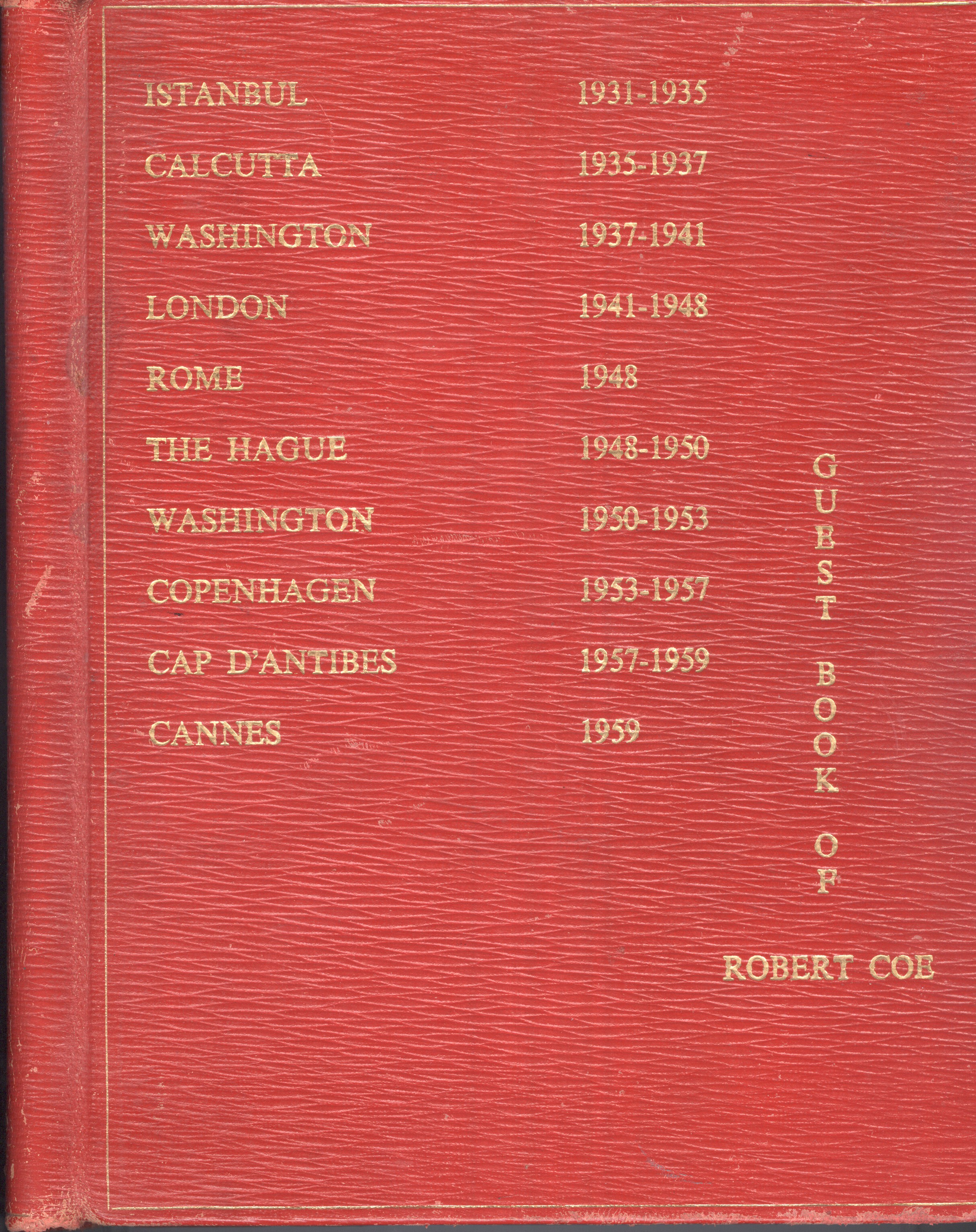 COE — Guest book following the career of this diplomat, | Sophie Dupré Autographs