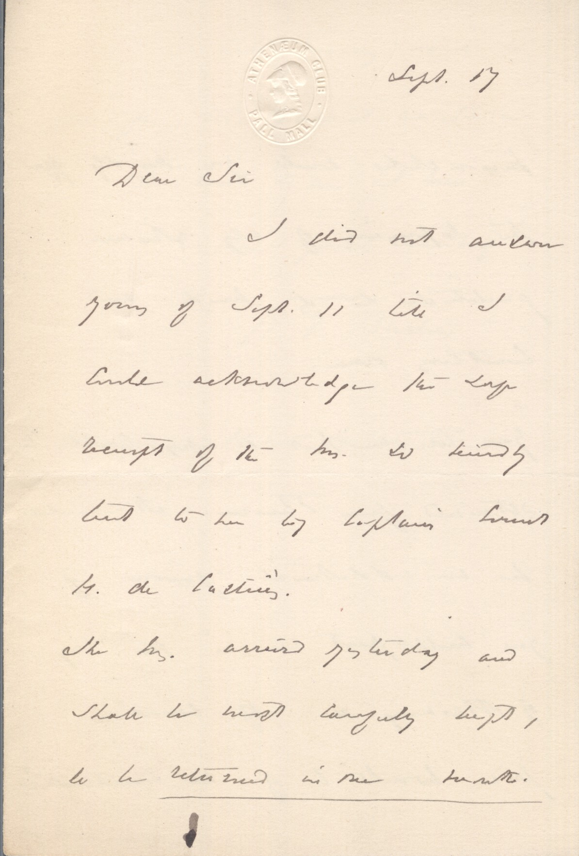 BURTON — Fine Autograph Letter signed to Monsieur Isidore Lesley (?) | Sophie Dupré Autographs