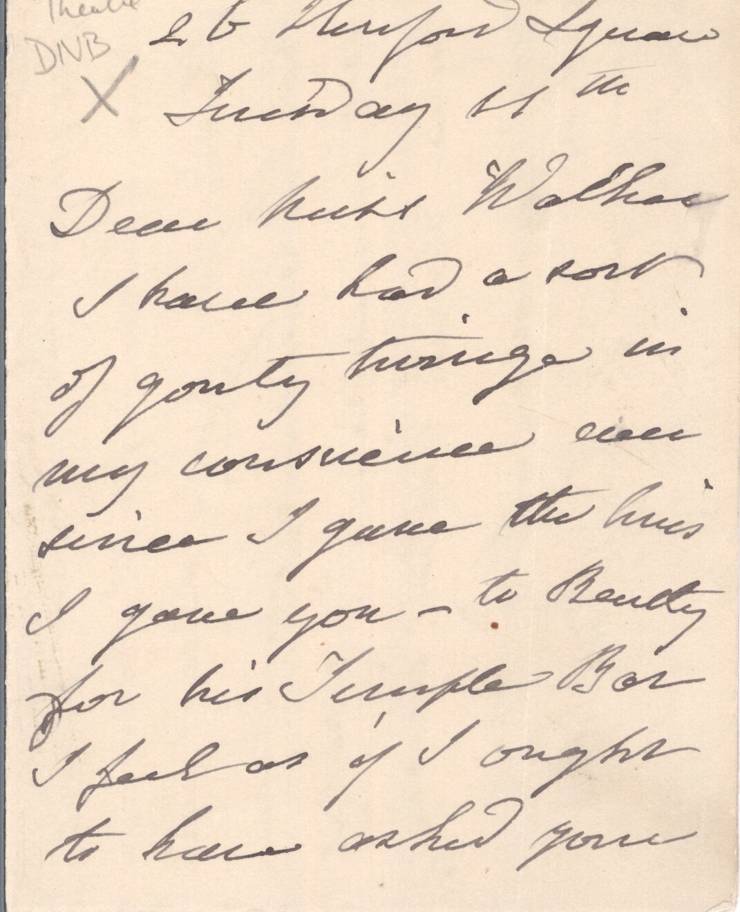 KEMBLE — Autograph Letter Signed to Miss Walker | Sophie Dupré Autographs