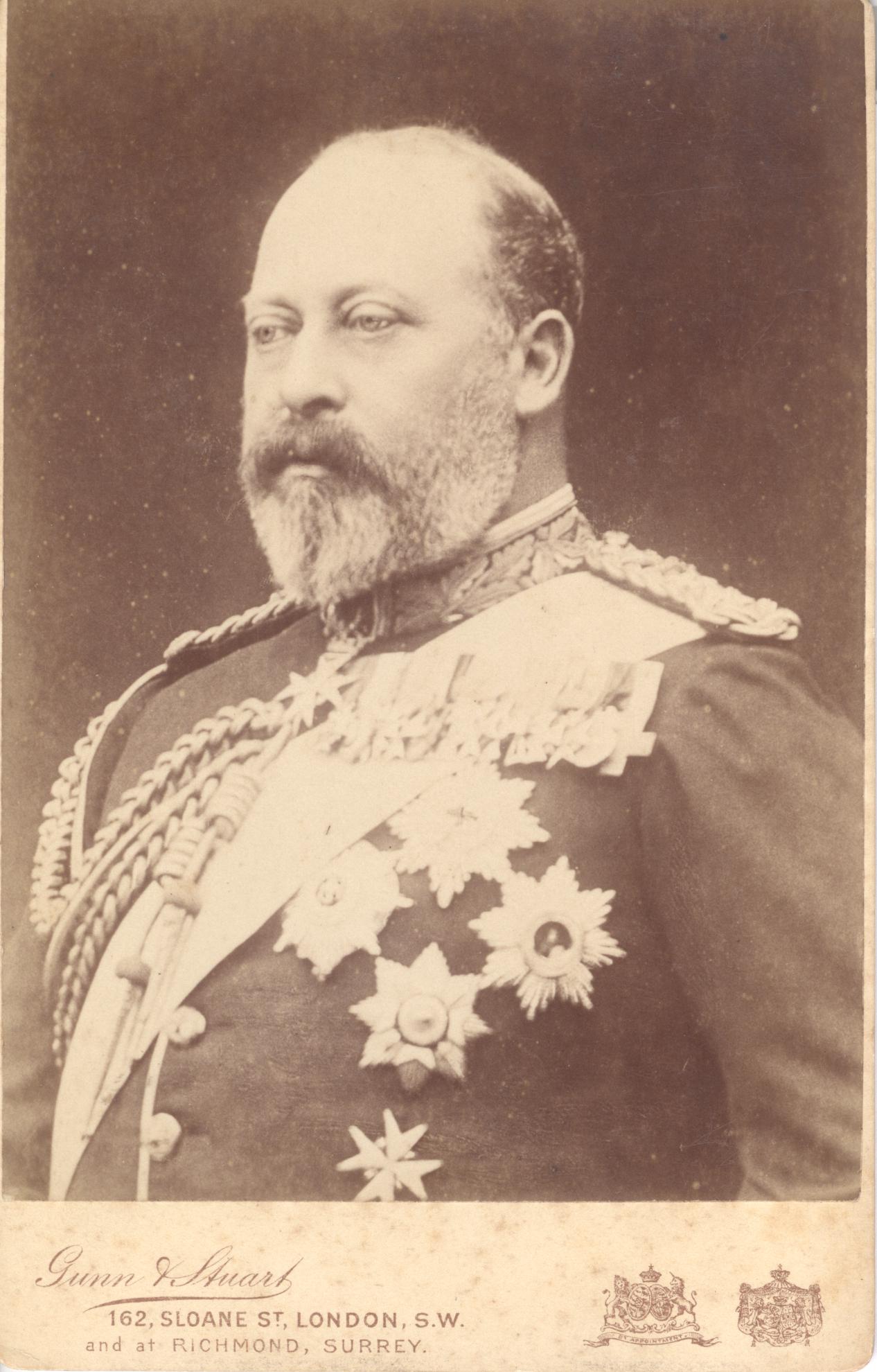 [EDWARD VII — Fine unsigned cabinet photo by Gunn & Stuart | Sophie Dupré Autographs