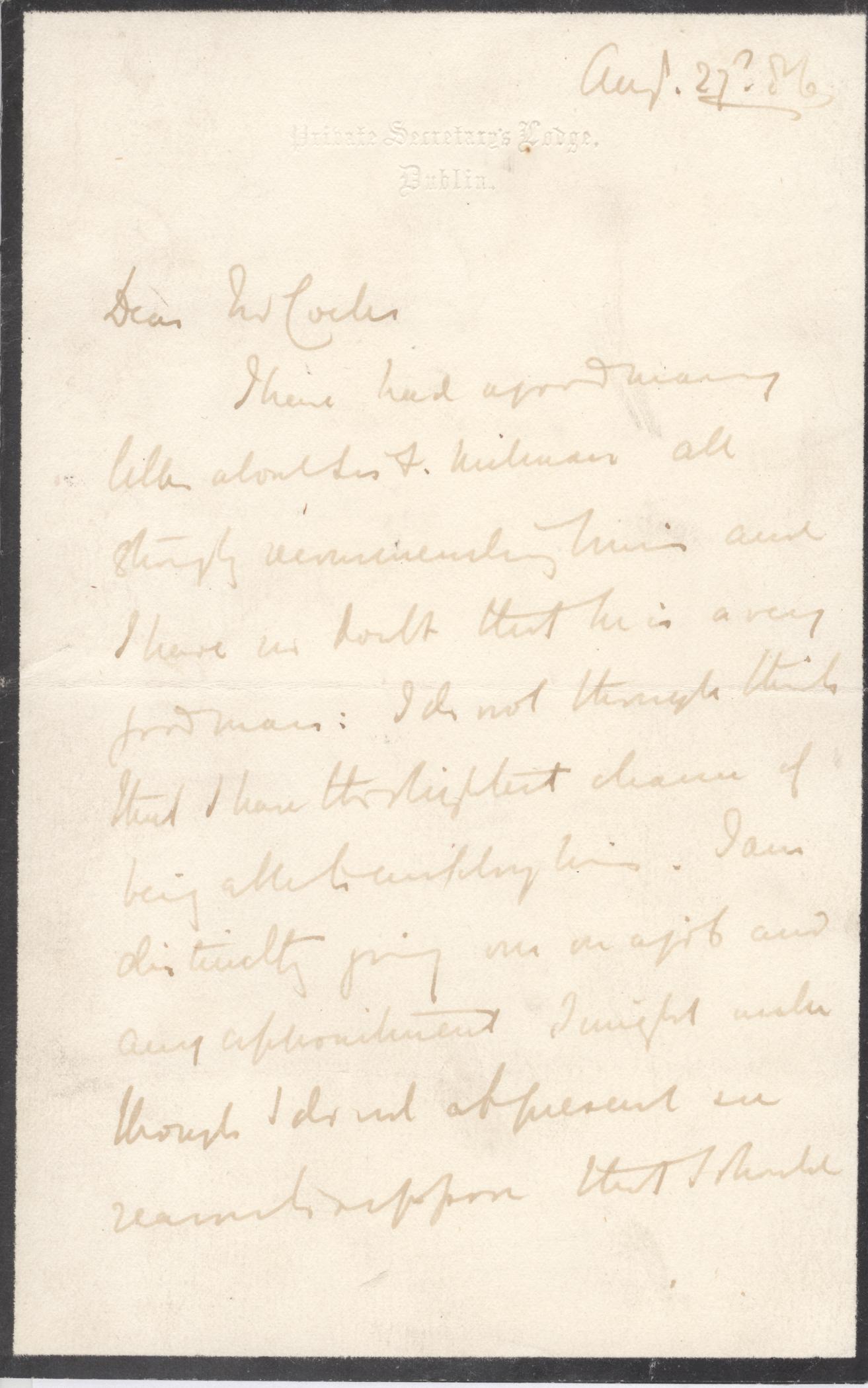 BULLER — Autograph Letter Signed to Mr Cocks | Sophie Dupré Autographs