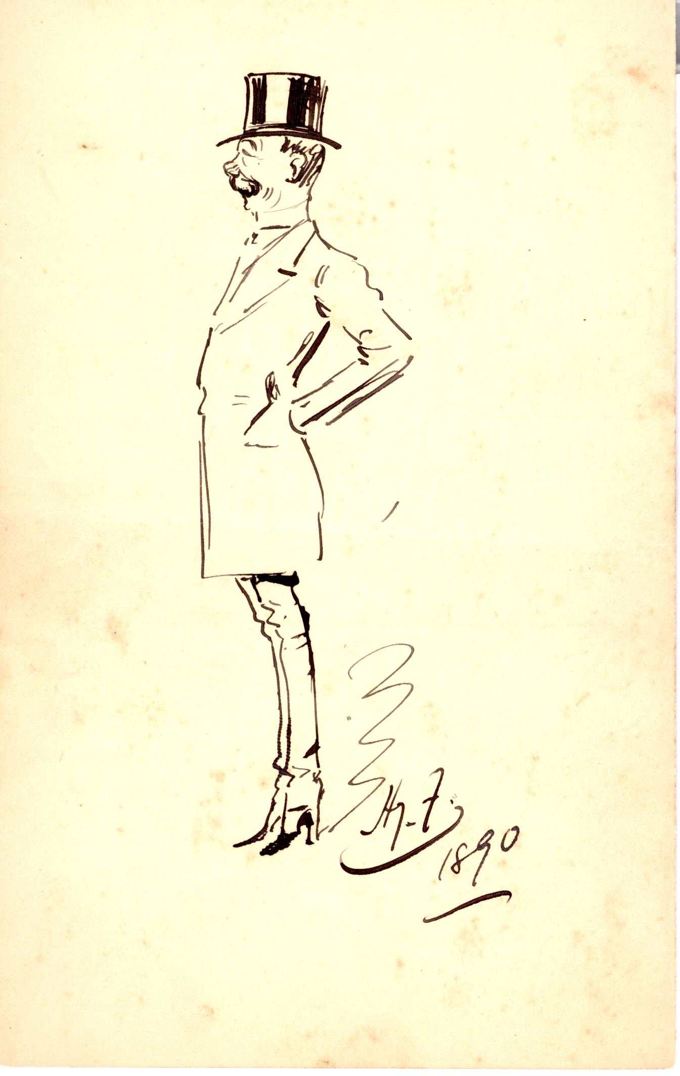 FURNISS — Excellent original pen and ink drawing signed with initials and dated | Sophie Dupré Autographs