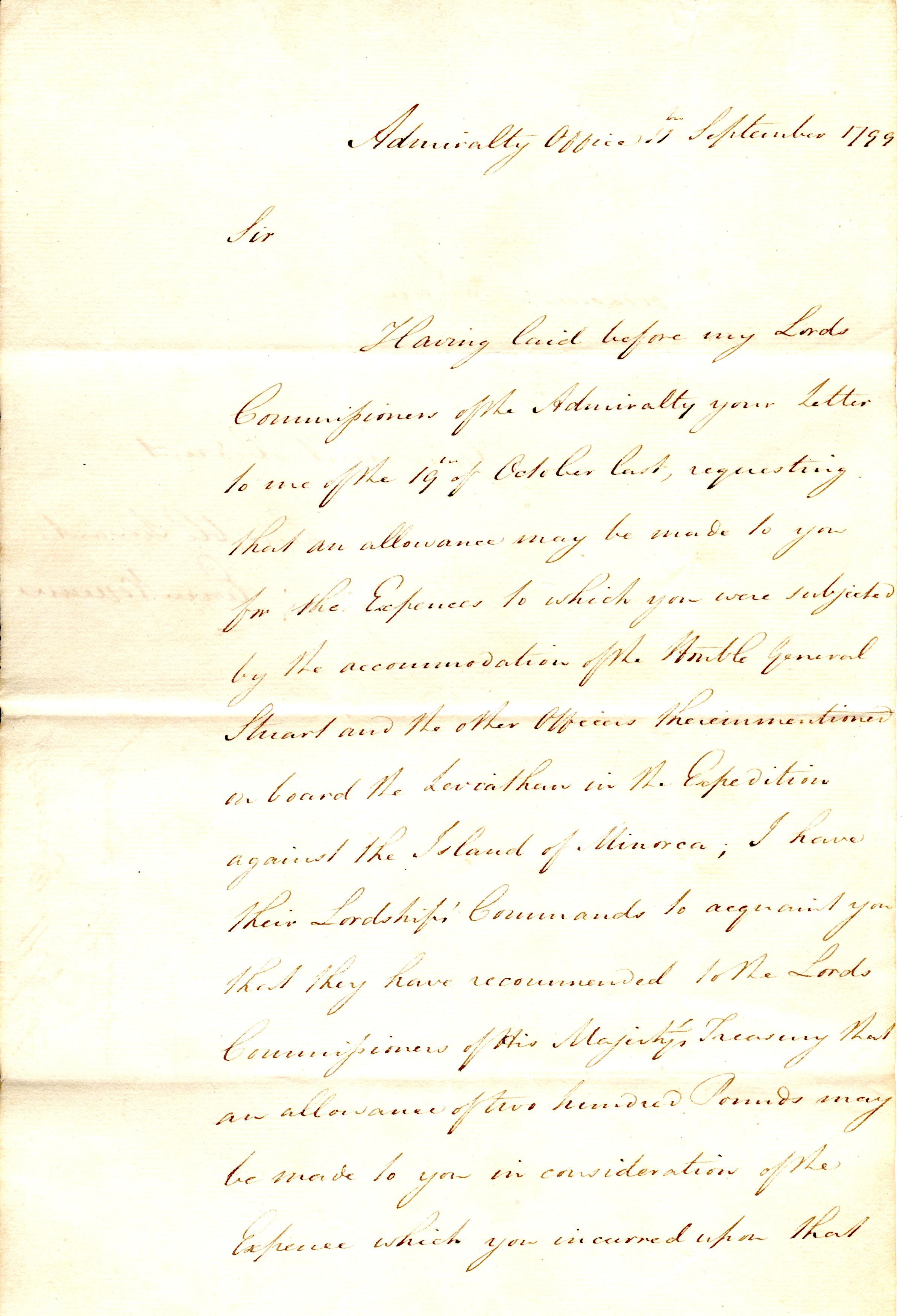 [DUCKWORTH — Pair of Autograph Letters Signed to Admiral Duckworth from the Admiralty | Sophie Dupré Autographs