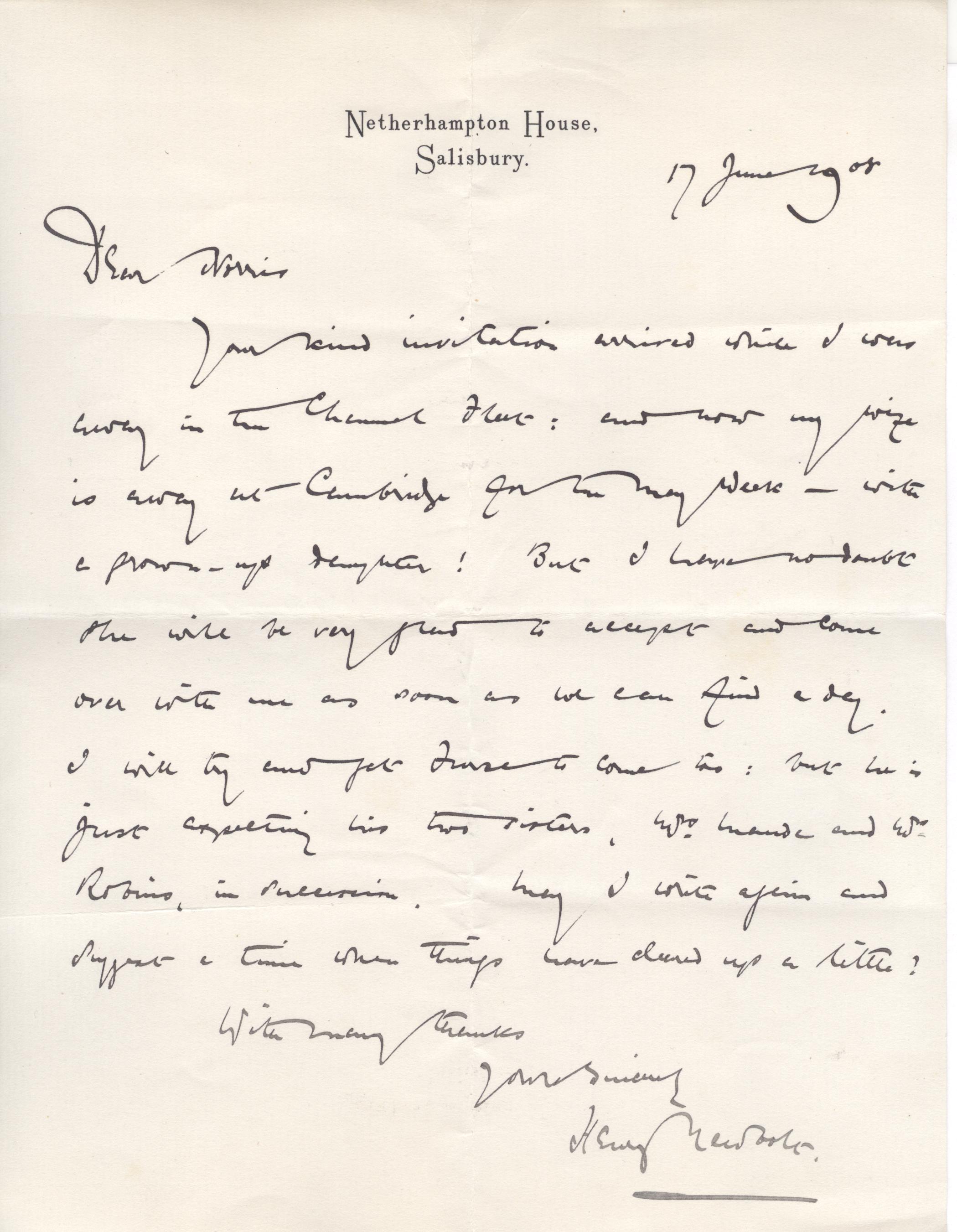 NEWBOLT — Autograph Letter Signed to Norris | Sophie Dupré Autographs