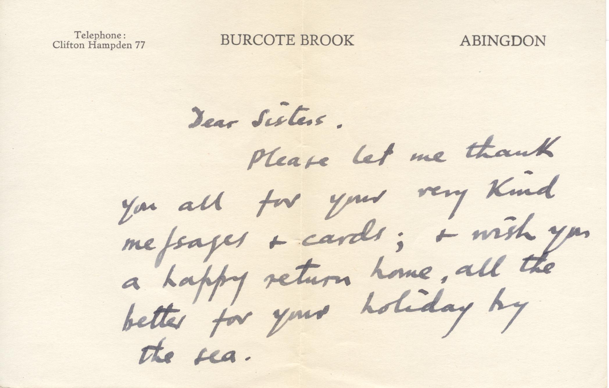 MASEFIELD — Autograph letter signed to Dear Sisters | Sophie Dupré Autographs