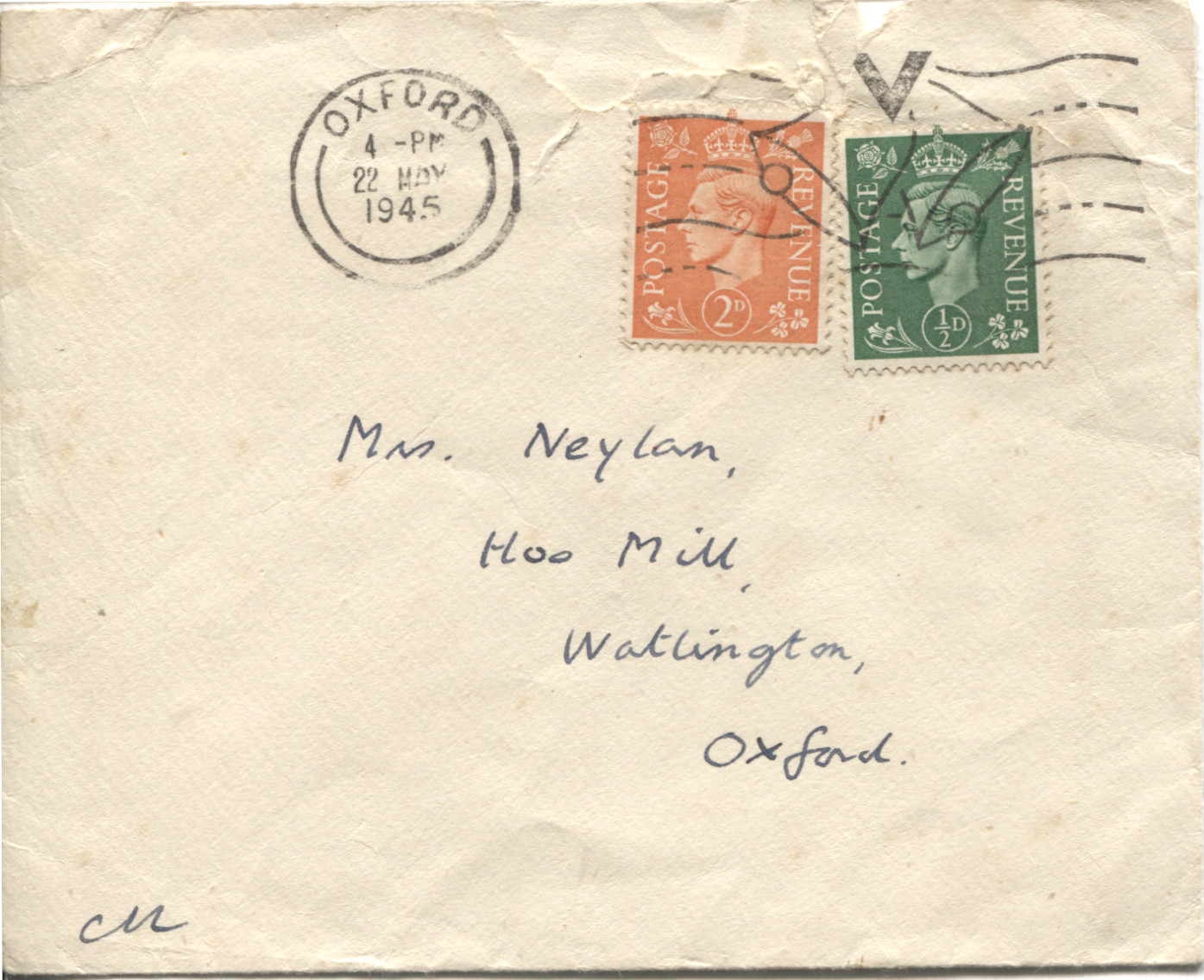 LEWIS — Autograph envelope signed with initials C.S.L. addressed to Mrs Neylan, | Sophie Dupré Autographs