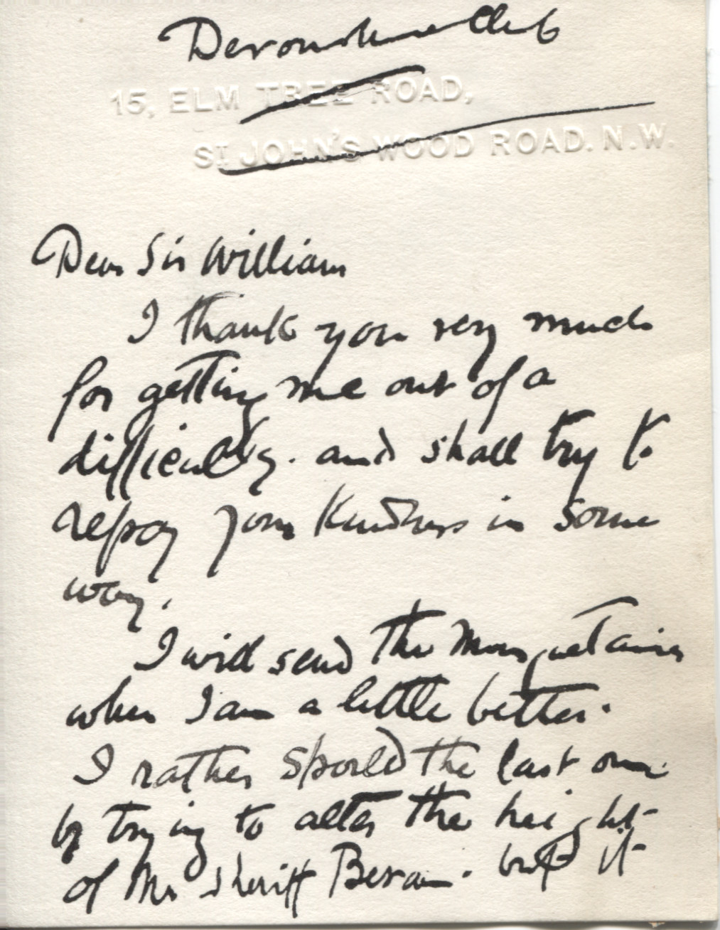 MAY — Autograph Letter Signed to Sir William | Sophie Dupré Autographs