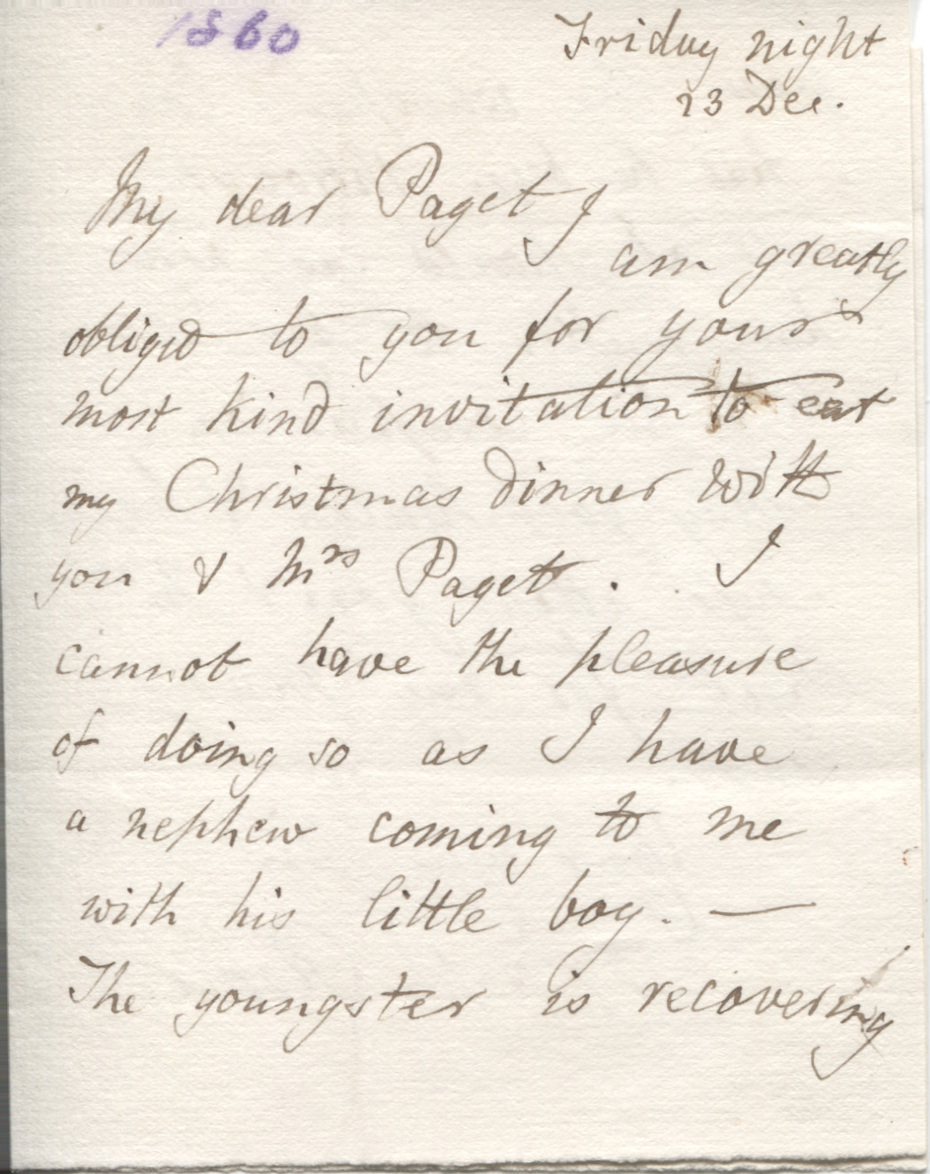 ROMILLY — Autograph Letter Signed to Dr PAGET, | Sophie Dupré Autographs