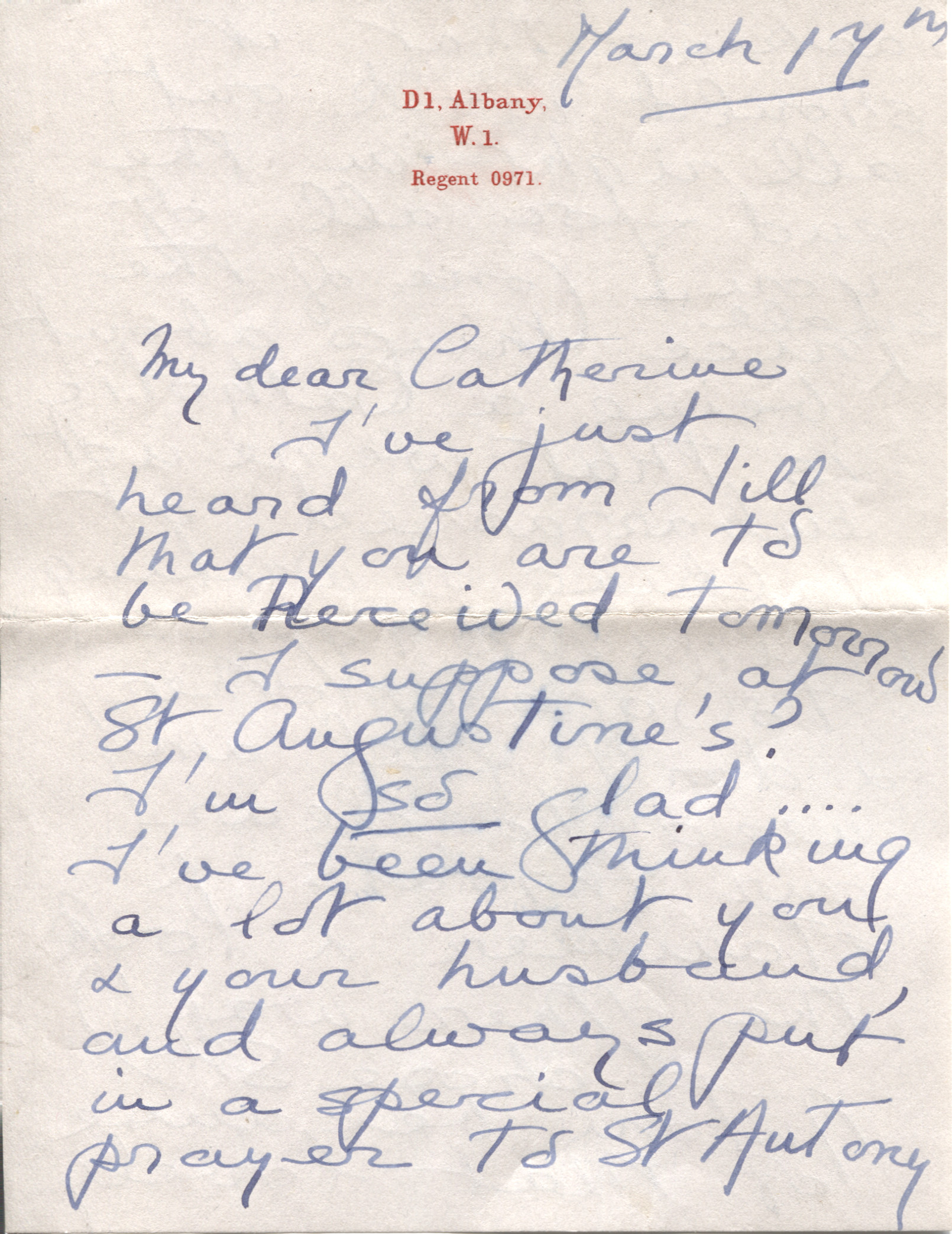 STERN — Autograph Letter Signed 'G. B. Stern, to Catherine Dupré, | Sophie Dupré Autographs