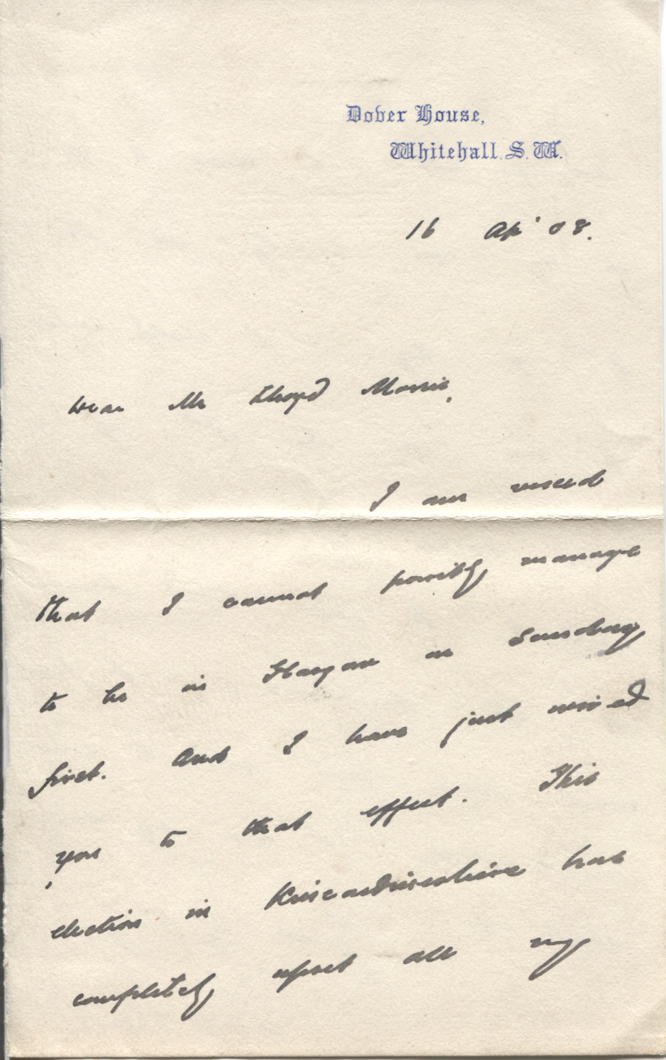 URE — Autograph Letter Signed to Mr Lloyd Morris | Sophie Dupré Autographs