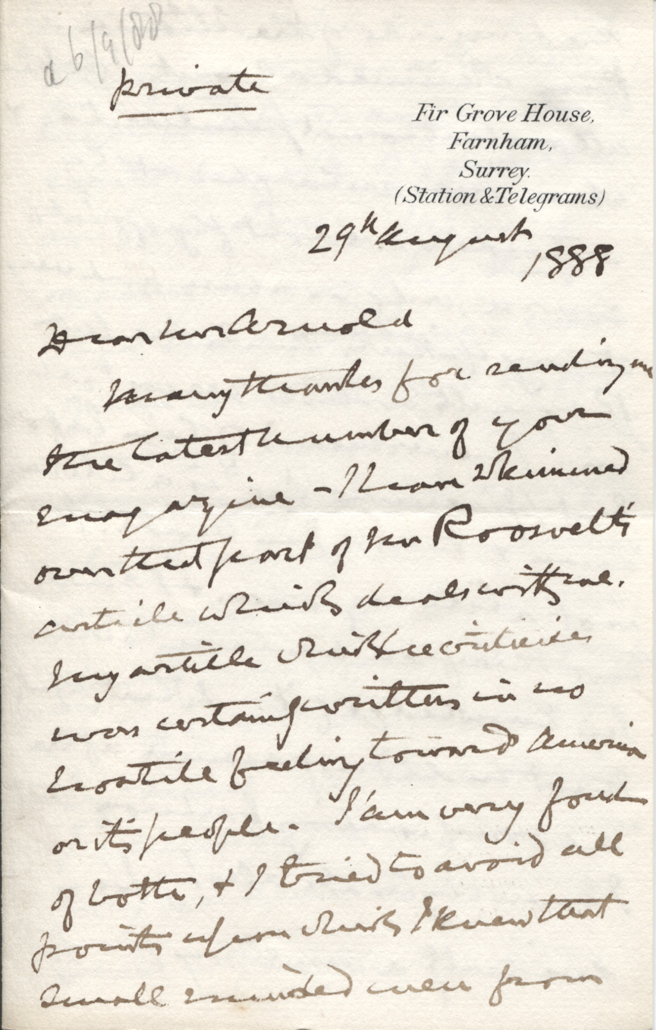 WOLSELEY — Important collection of two excellent Autograph Letters Signed both marked 'Private' to Edward A. ARNOLD | Sophie Dupré Autographs