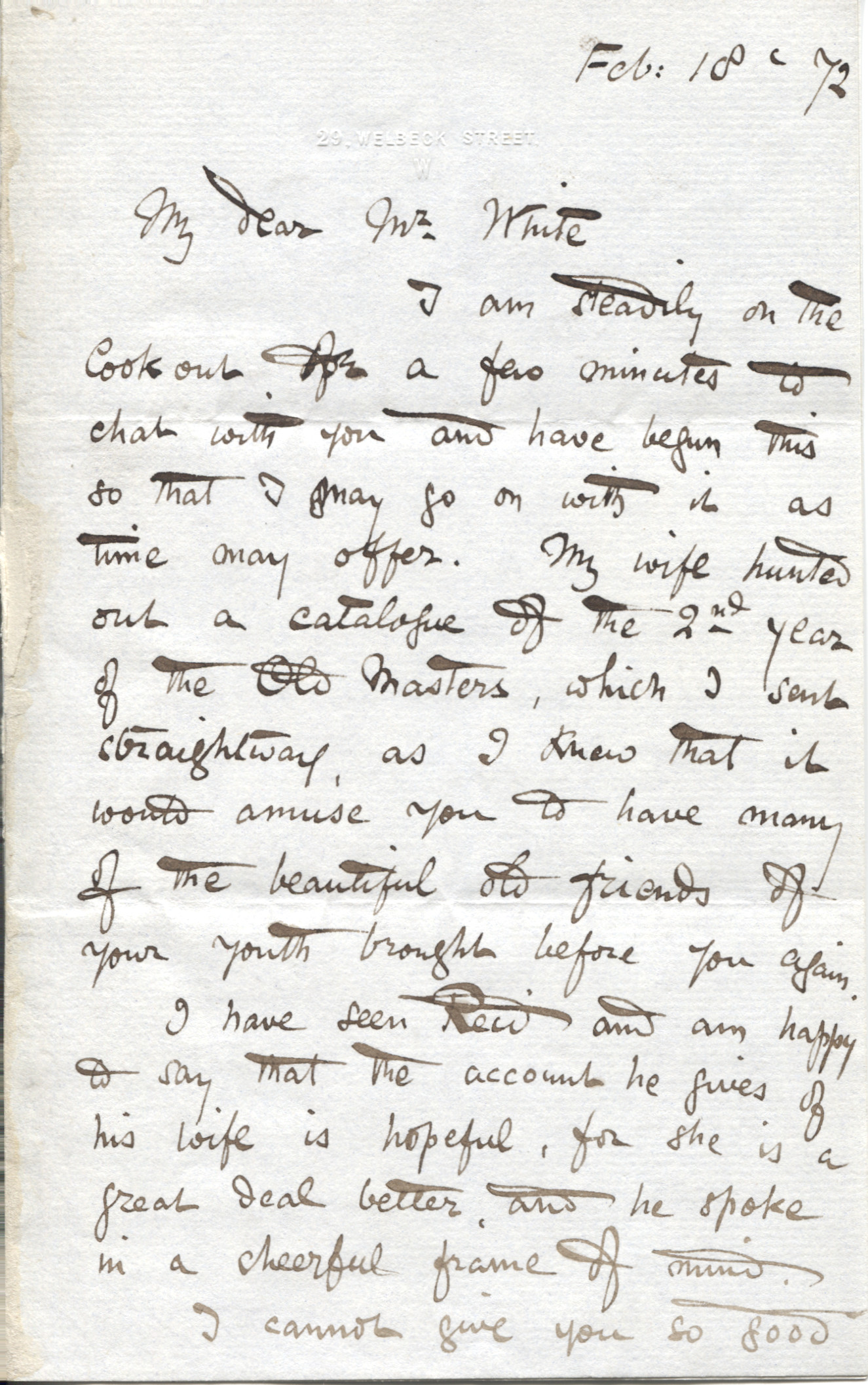 WOOLNER — Fine Long Autograph Letter Signed to Mr White | Sophie Dupré Autographs