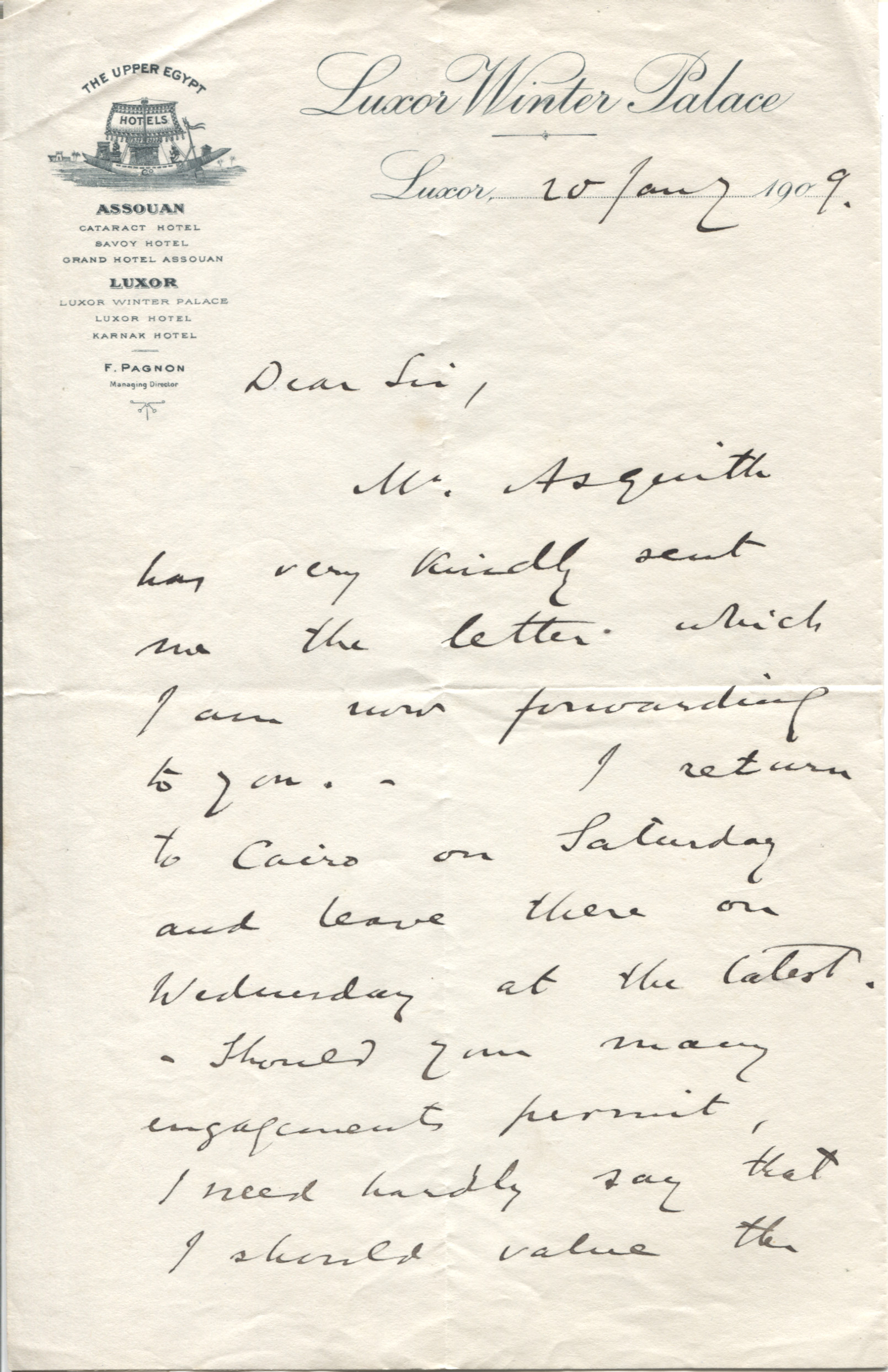 TREE — Fine Autograph Letter Signed to an unnamed correspondent | Sophie Dupré Autographs