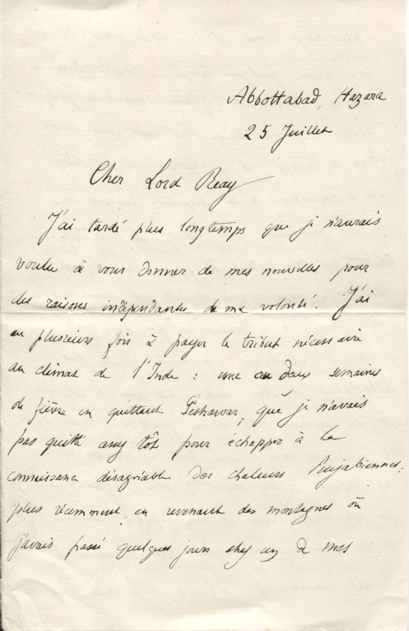 DARMESTETER — Important Long Autograph Letter Signed to Lord REAY | Sophie Dupré Autographs