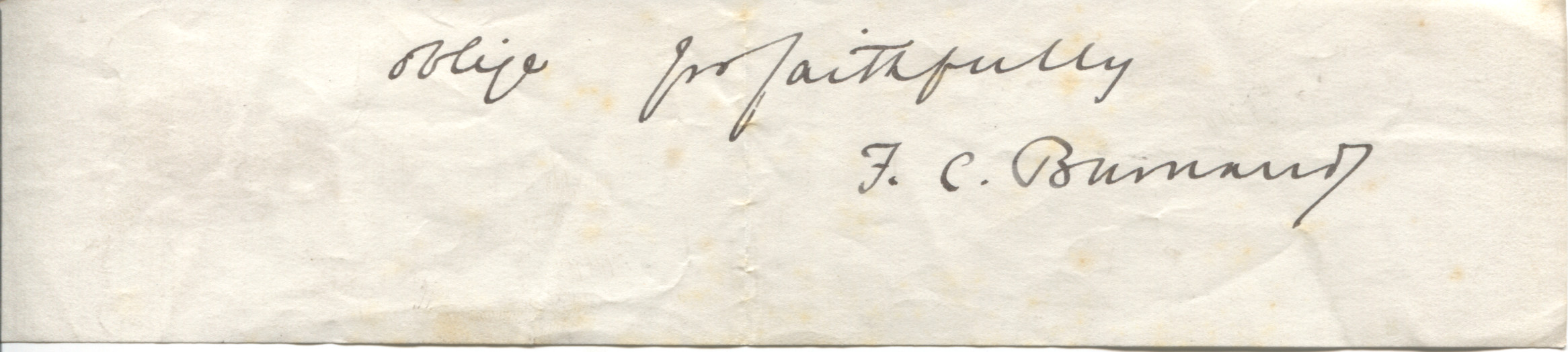BURNAND — Signature and Inscription for an Autograph letter signed | Sophie Dupré Autographs