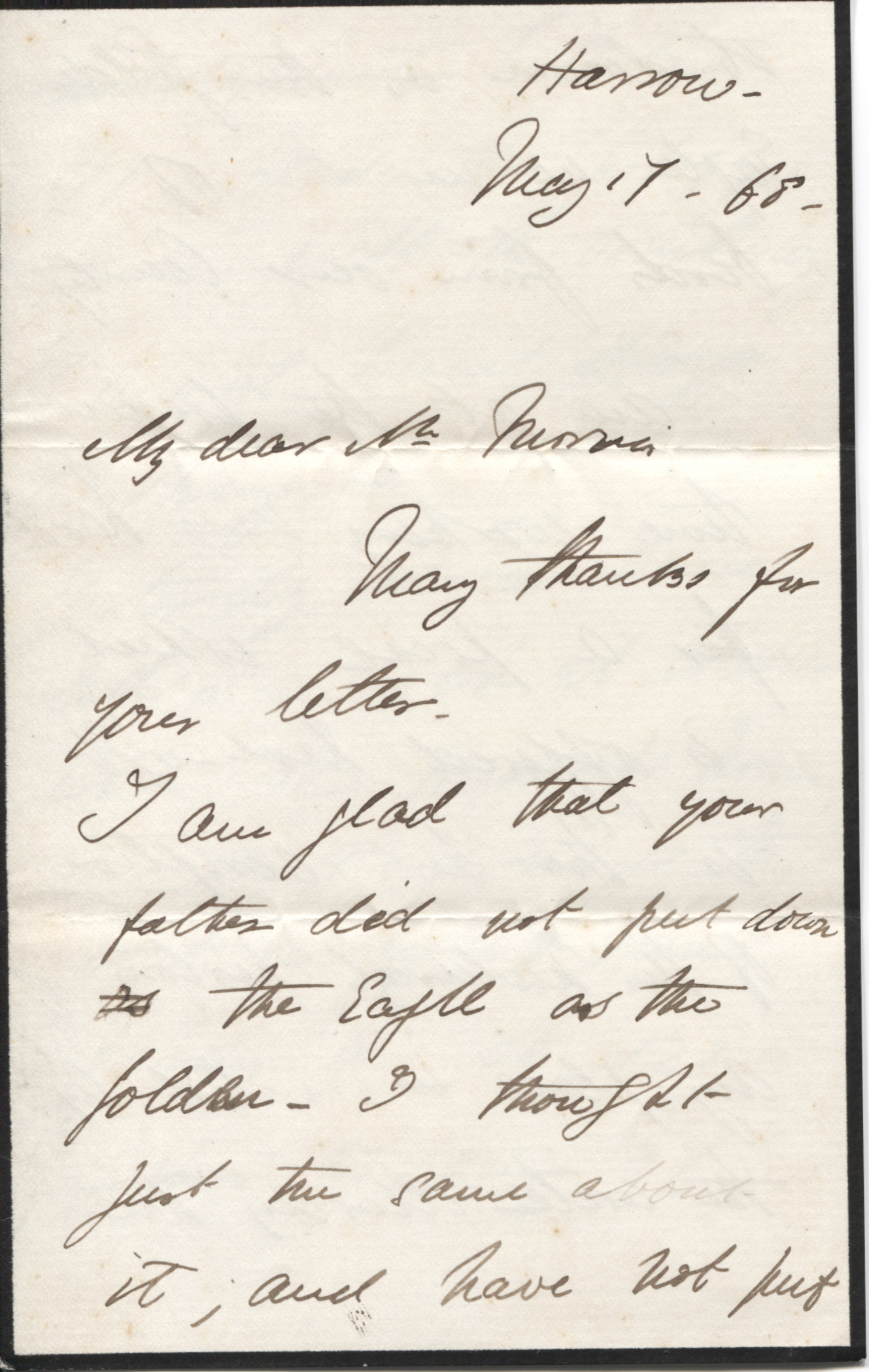 BALFOUR — ALS to the Rev. M. C. F. MORRIS | Sophie Dupré Autographs