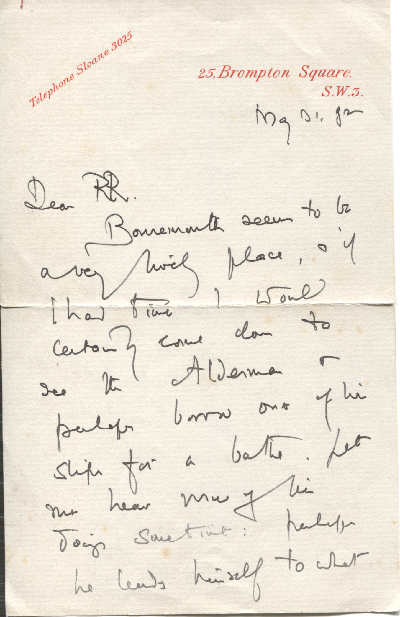 BENSON — Small Archive of Six Autograph Letters Signed to Ronald Riggs ('R.R.', 'Mr Riggs' and 'Ronald') | Sophie Dupré Autographs