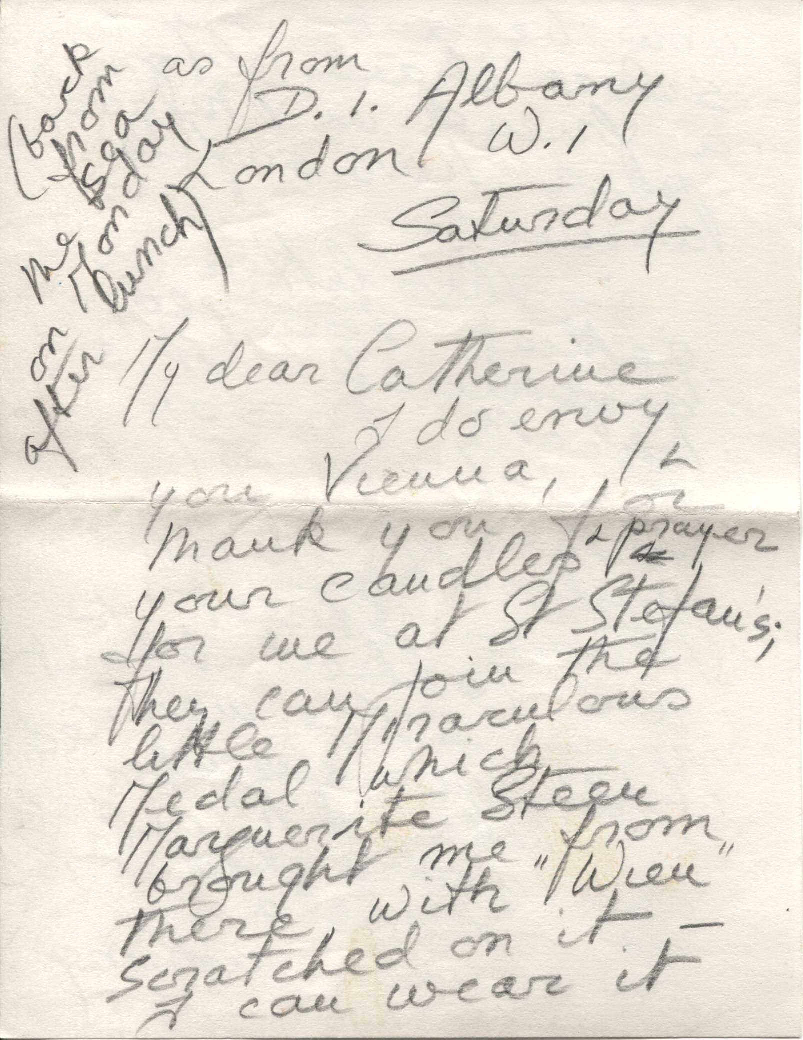 STERN — Autograph Letter Signed 'with initials, to Catherine Dupré, | Sophie Dupré Autographs
