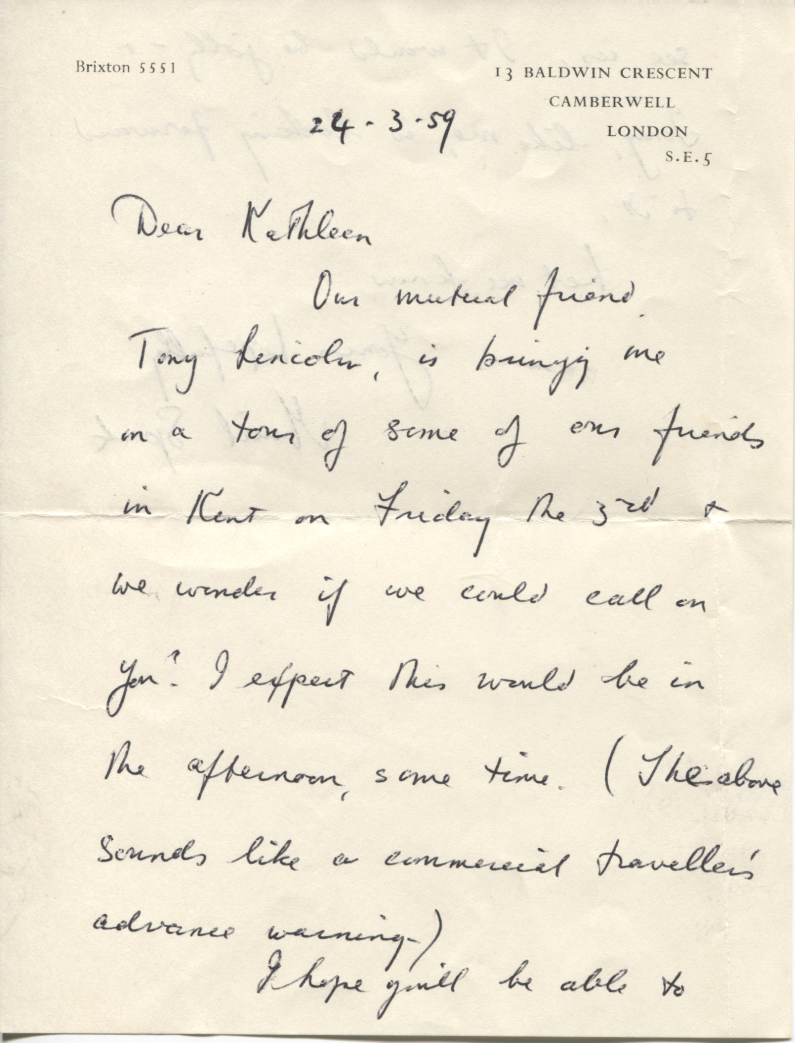SPARK — Autograph Letter Signed Muriel Spark to Mrs Desmond Dupré | Sophie Dupré Autographs