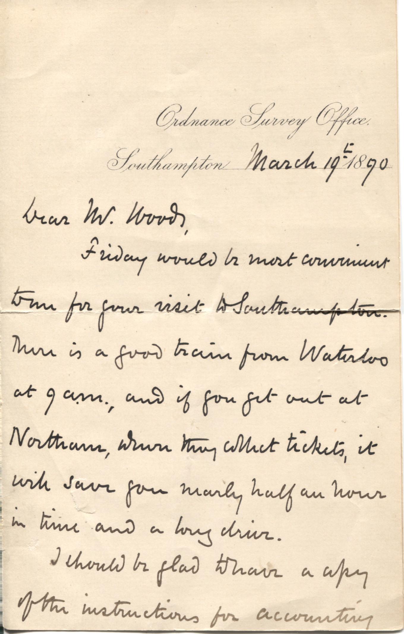 WILSON — Autograph Letter Signed to Mr Woods, | Sophie Dupré Autographs