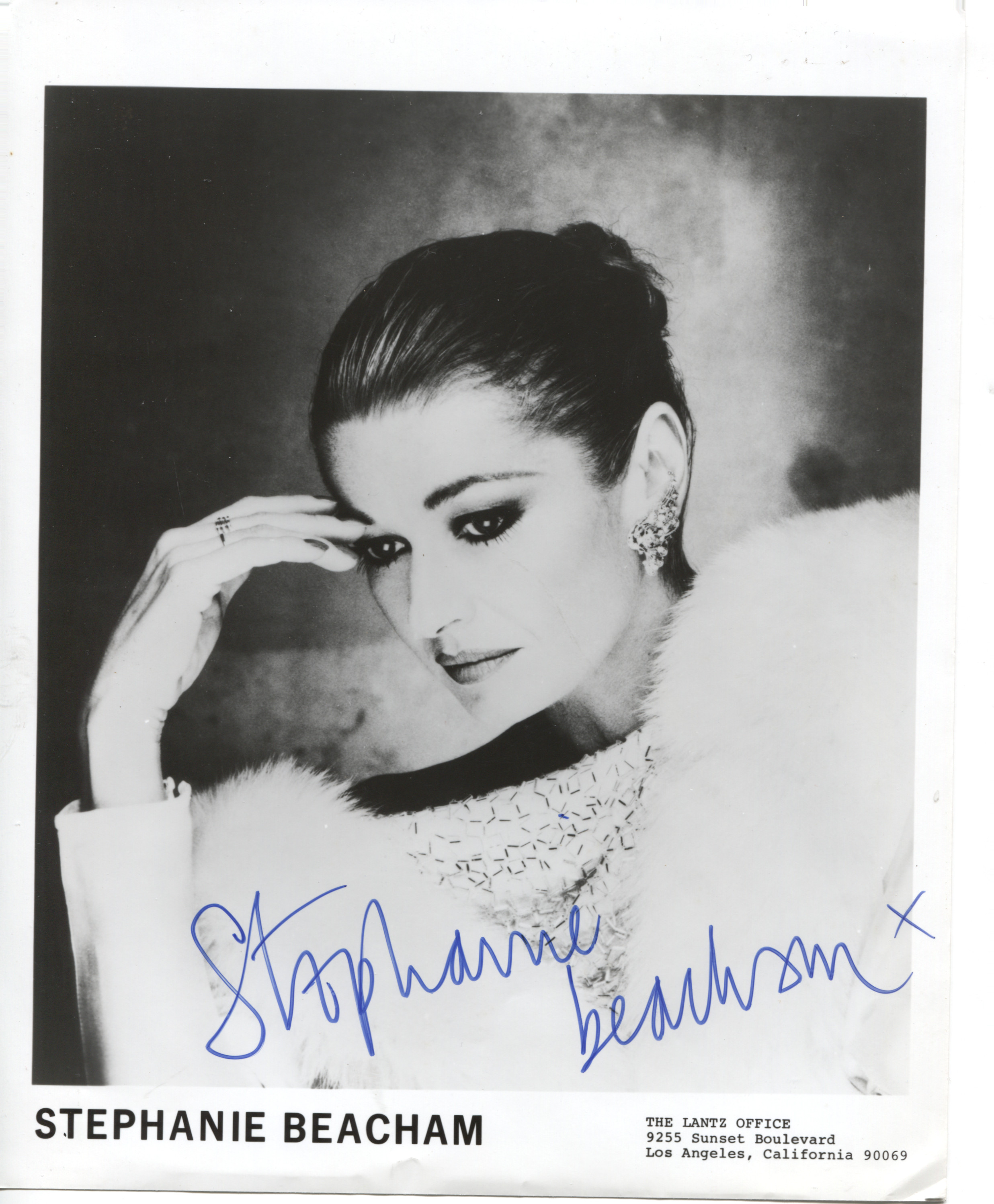 BEACHAM — Fine Portrait Photograph by the Lantz Office in Califonia, signed, | Sophie Dupré Autographs