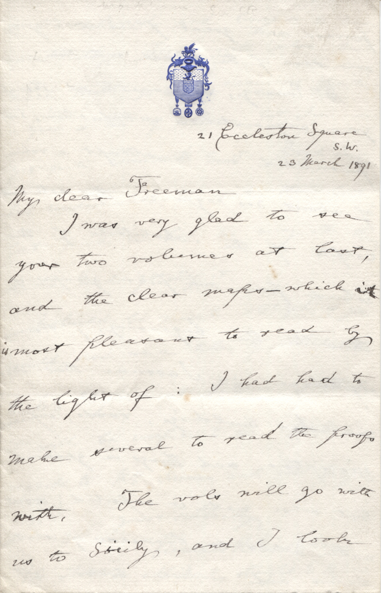 MARKHAM — Autograph Letter Signed to Edward A. FREEMAN | Sophie Dupré Autographs