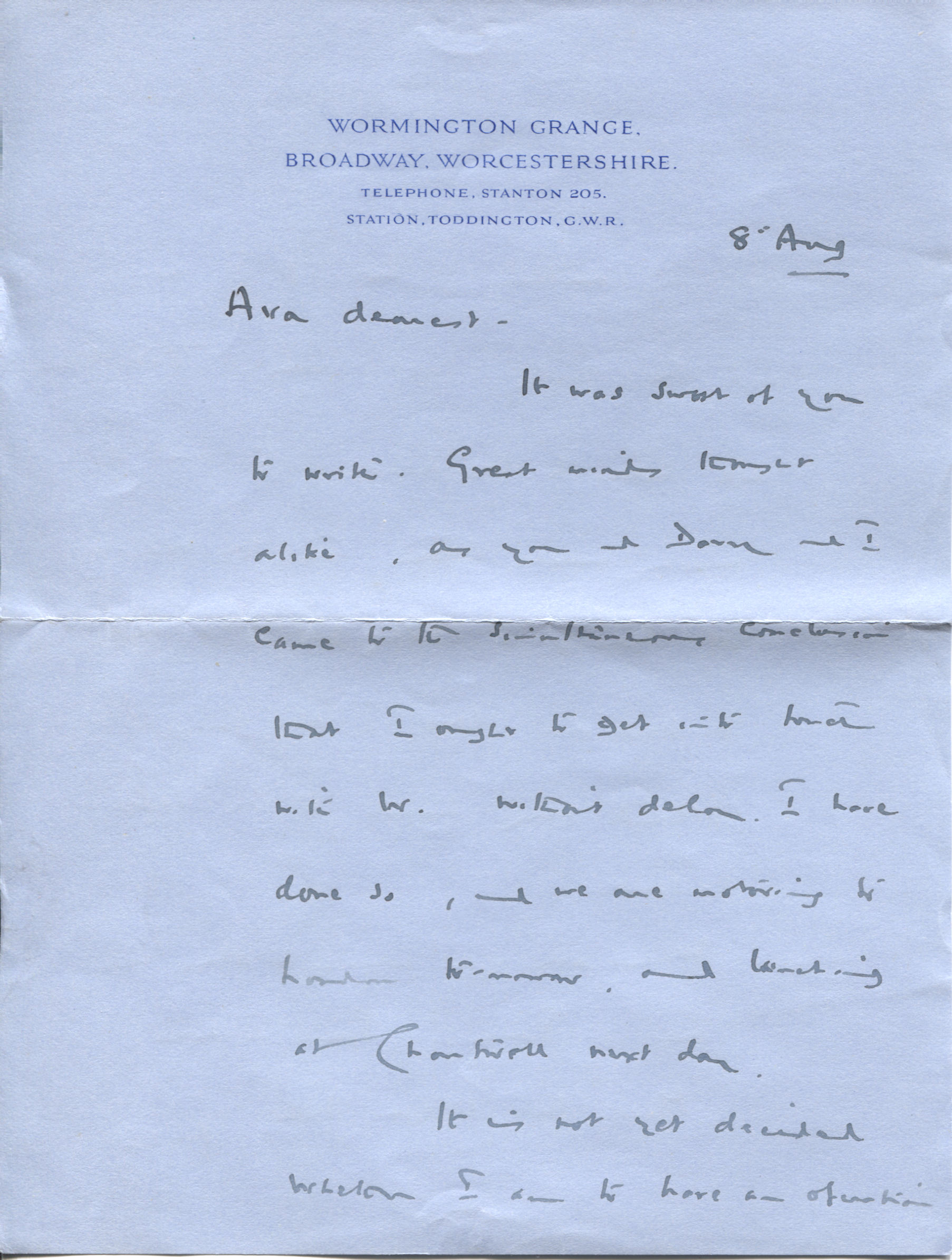 ISMAY — Autograph Letter Signed Pug to 'Ava dearest', Lady WAVERLEY | Sophie Dupré Autographs