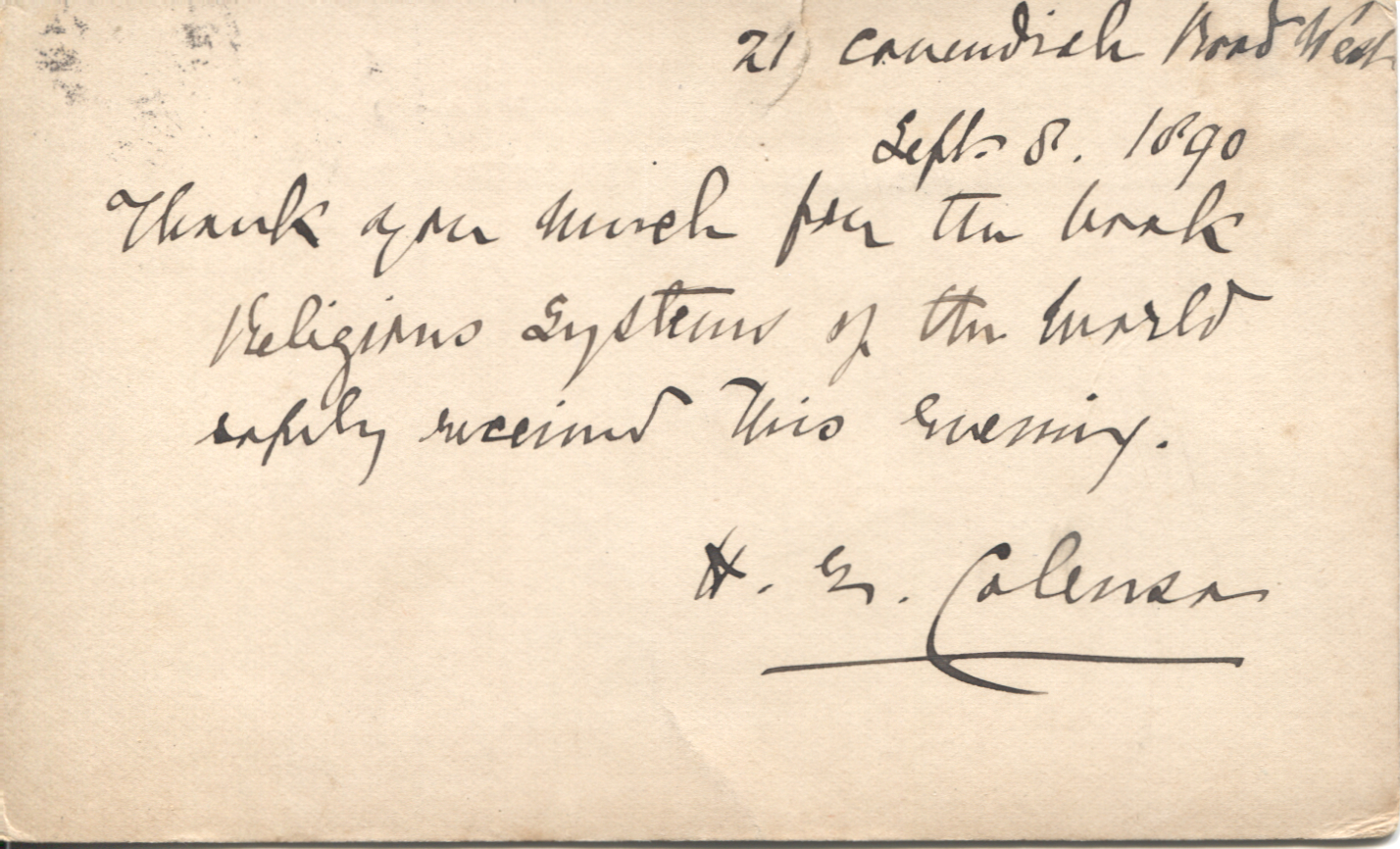 COLENSO — Autograph Postcard Signed to Mr Shearing | Sophie Dupré Autographs