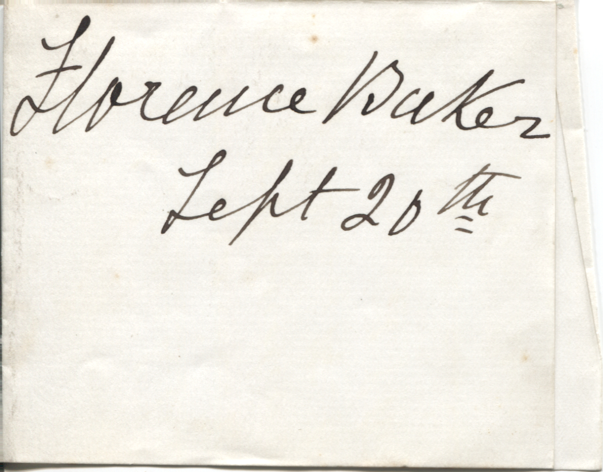 BAKER — Signature and date | Sophie Dupré Autographs