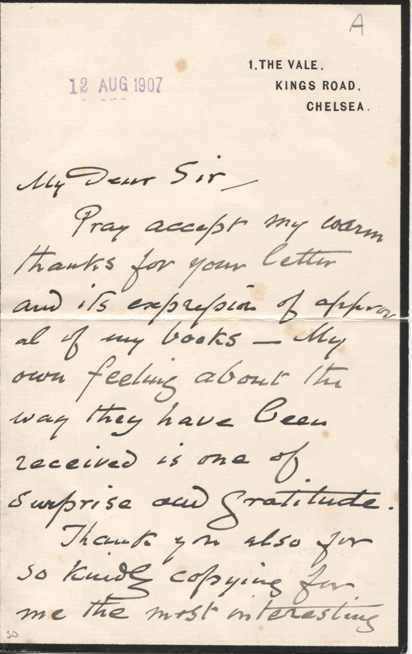DE MORGAN — Autograph Letter Signed to an unnamed correspondent | Sophie Dupré Autographs
