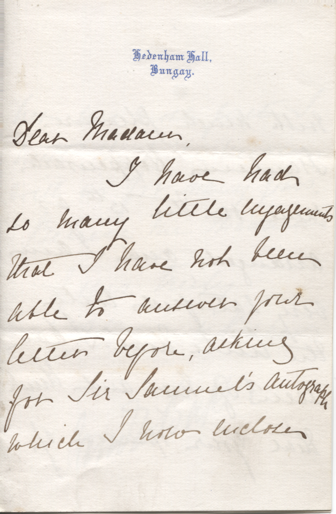 (Florence, 1841-1916, Explorer, bought in an Ottoman Slave Market) and her husband Sir Samuel White BAKER (1821-1893, Explorer & Sportsman) — Sophie Dupré Autographs