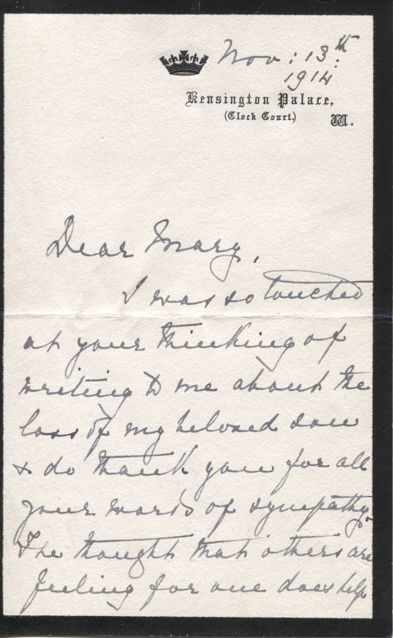BEATRICE — Autograph Letter Signed 'Beatrice' to Mary | Sophie Dupré Autographs