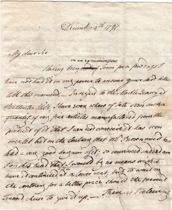 HARRINGTON — Autograph Letter Signed to C. Upton, his agent at Derby, | Sophie Dupré Autographs