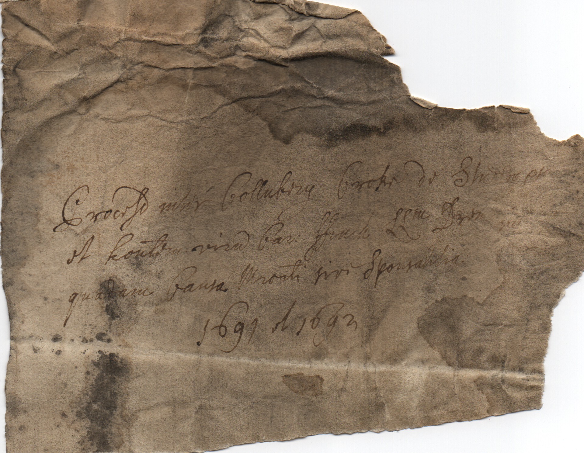 OXFORD UNIVERSITY — Collection of 28 tags for legal documents, in Latin, | Sophie Dupré Autographs