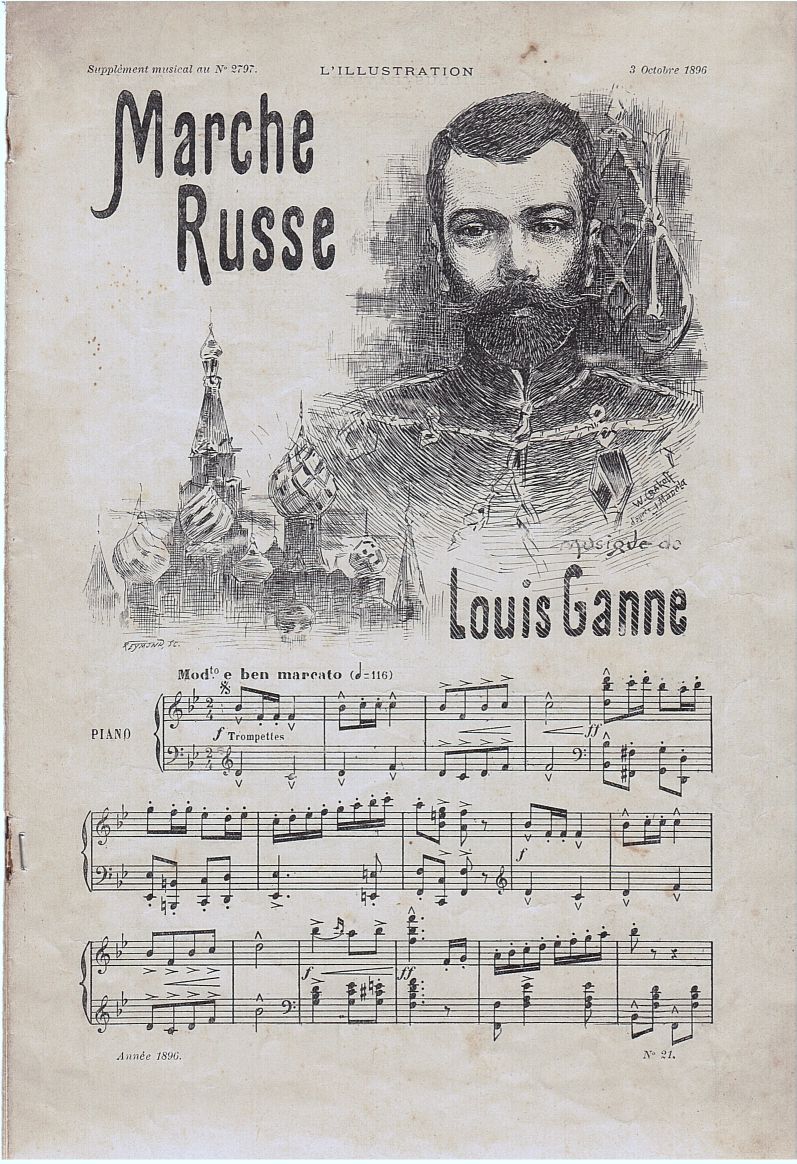 [GANNE — 'Marche Russe', for piano, | Sophie Dupré Autographs