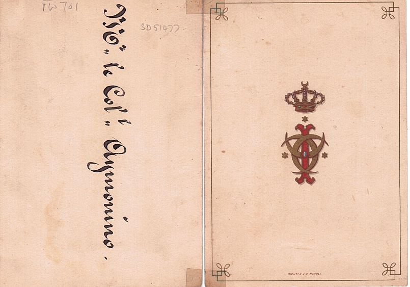[ISMAIL PASHA — Folding Menu in French for Dinner, | Sophie Dupré Autographs